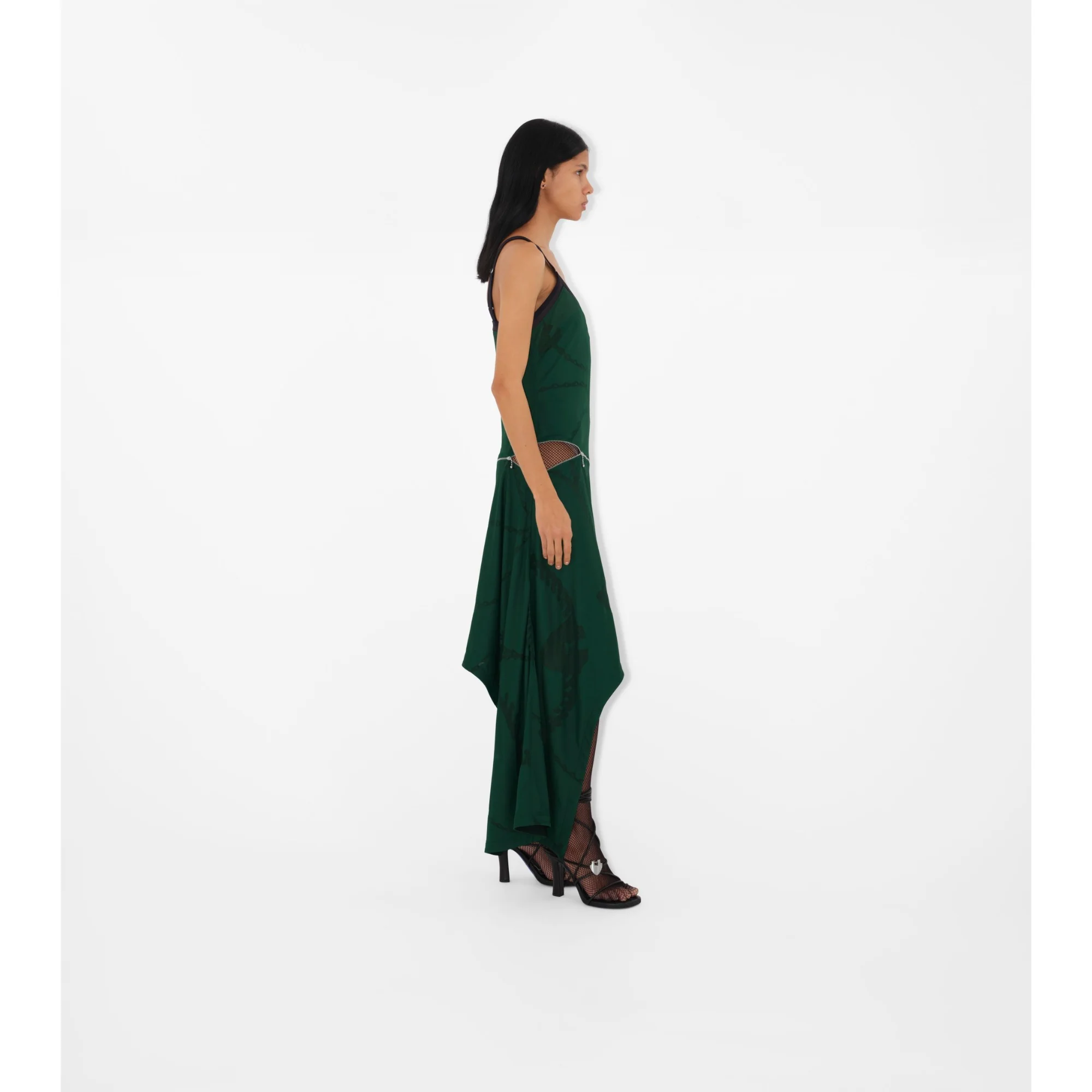 Shield Hardware Jersey Dress - Vine IP Pattern - Image 3