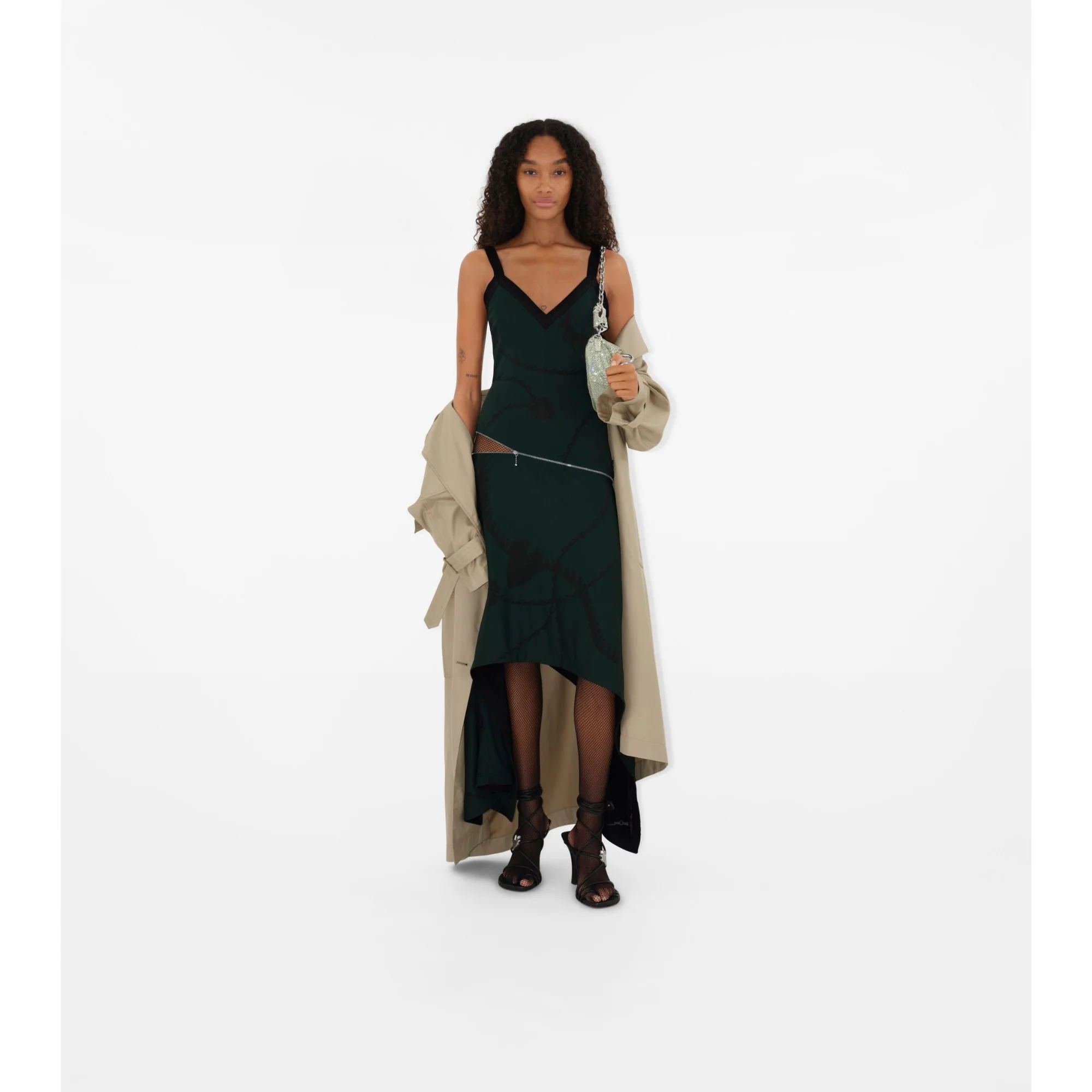 Shield Hardware Jersey Dress - Vine IP Pattern - Image 5