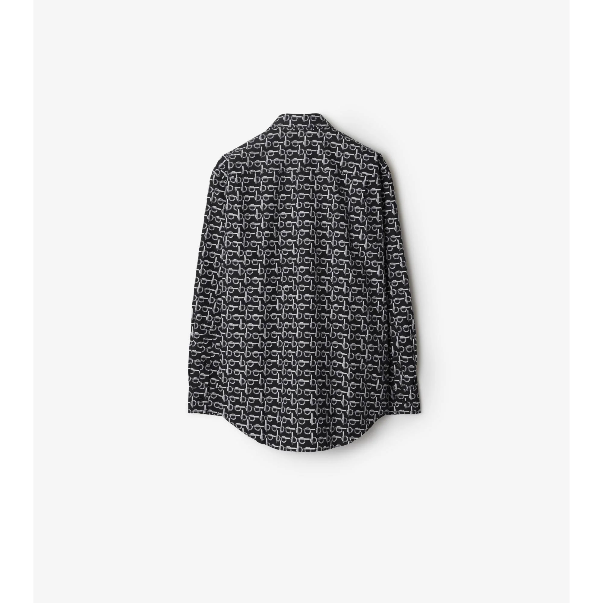 B Cotton Shirt - Silver/Black - Image 5