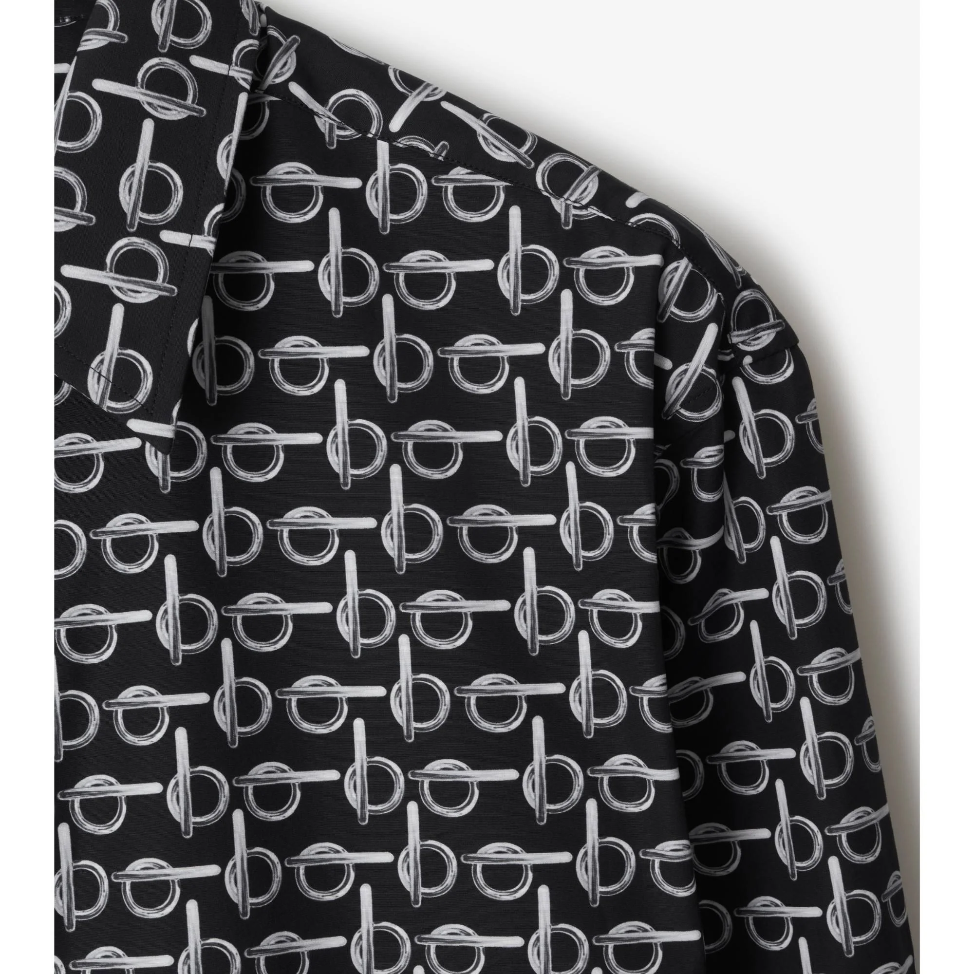 B Cotton Shirt - Silver/Black - Image 6