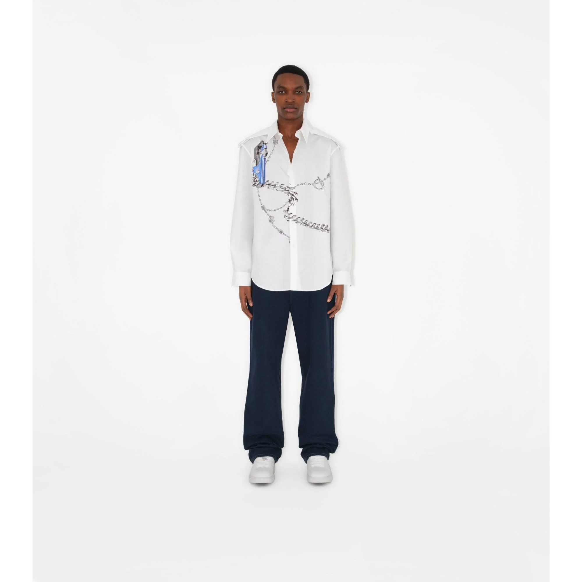 Knight Hardware Cotton Shirt - Blue/White - Image 2