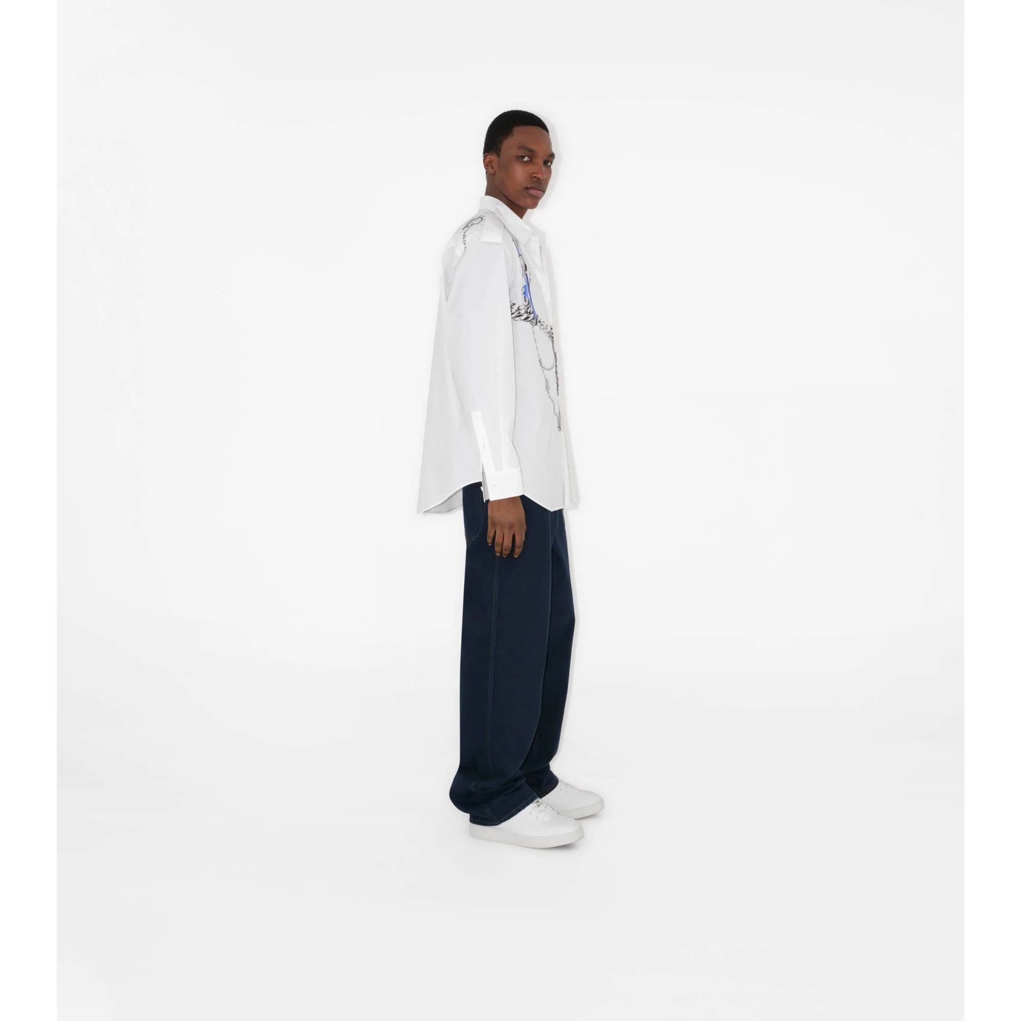 Knight Hardware Cotton Shirt - Blue/White - Image 3