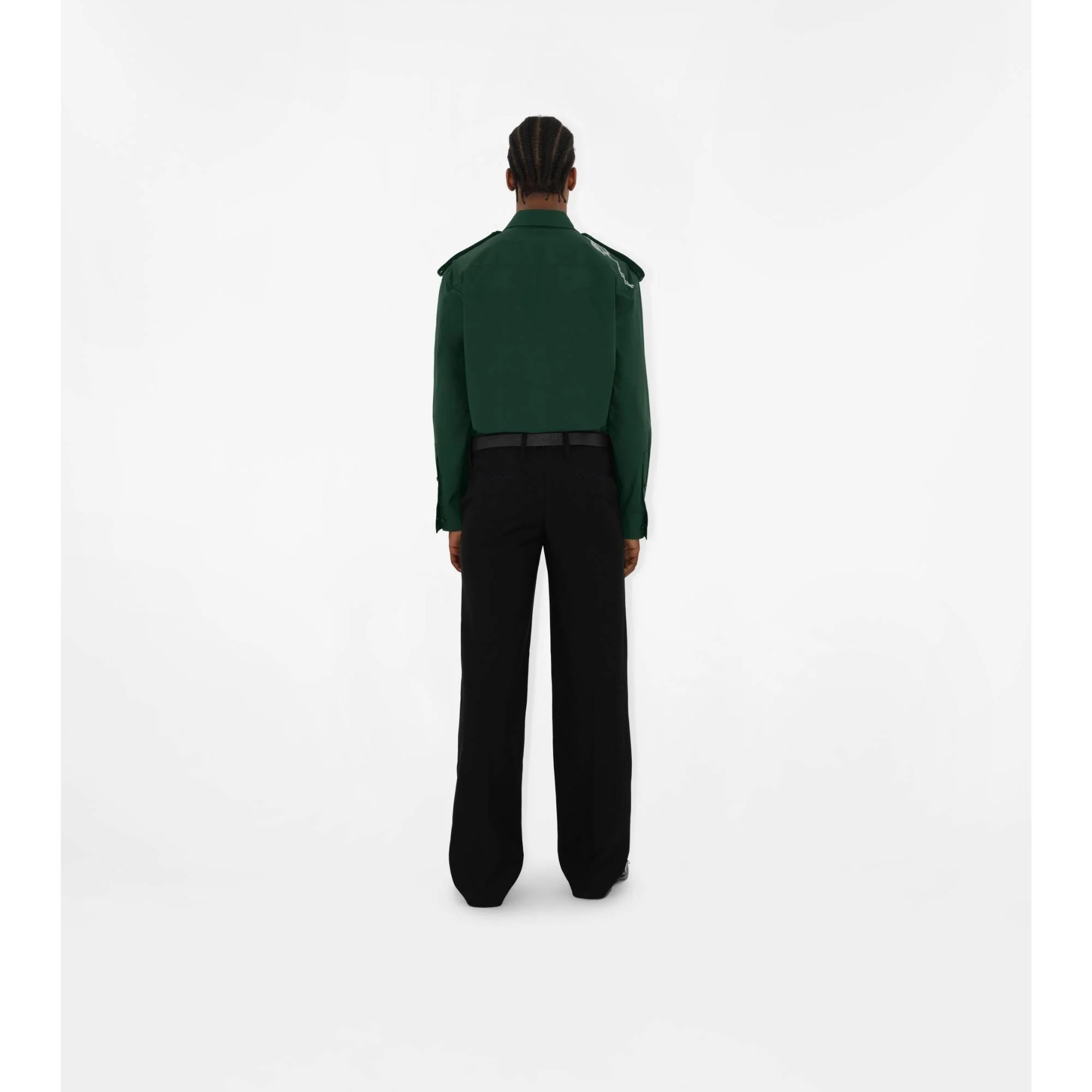 Knight Hardware Cotton Shirt - Silver/Green - Image 4