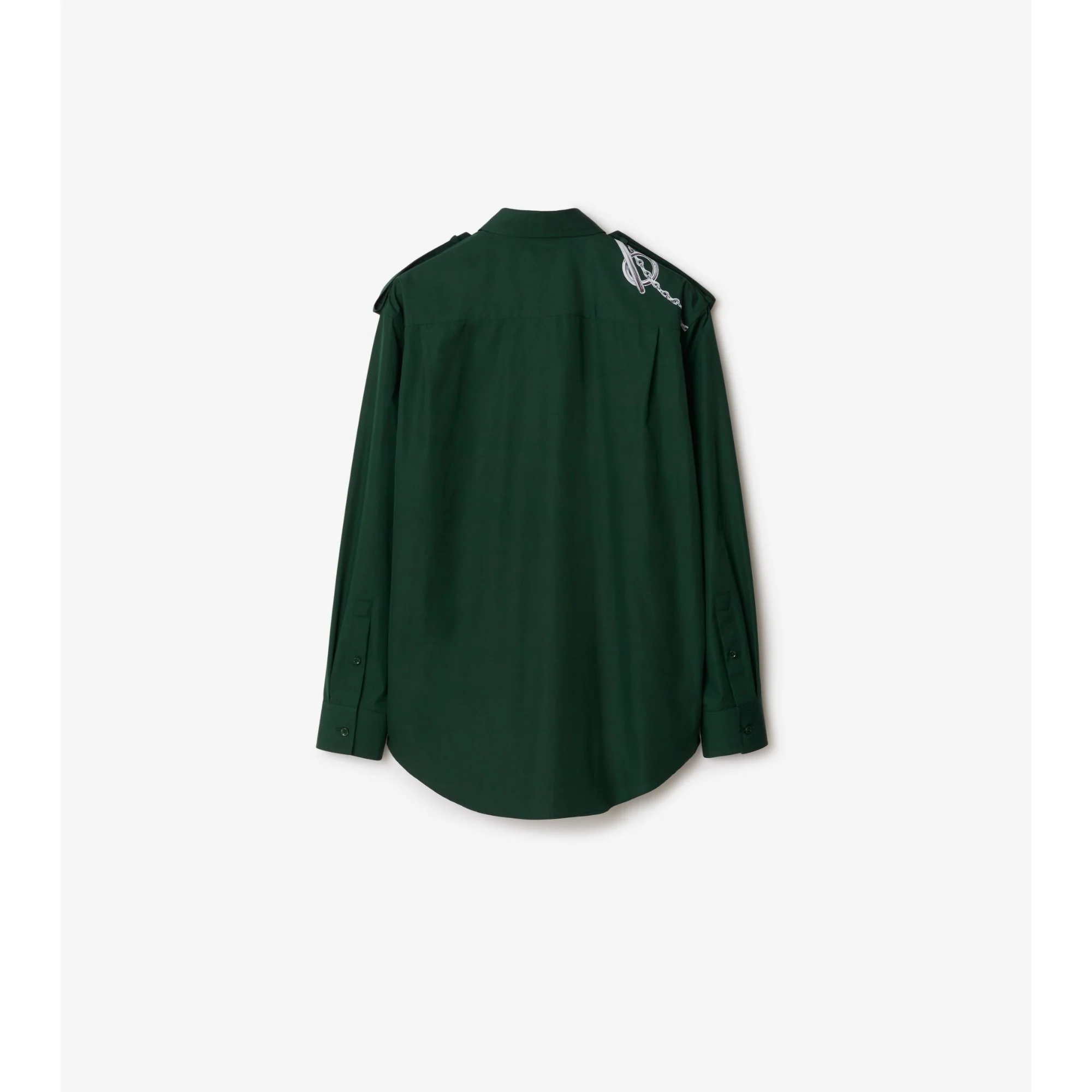 Knight Hardware Cotton Shirt - Silver/Green - Image 5