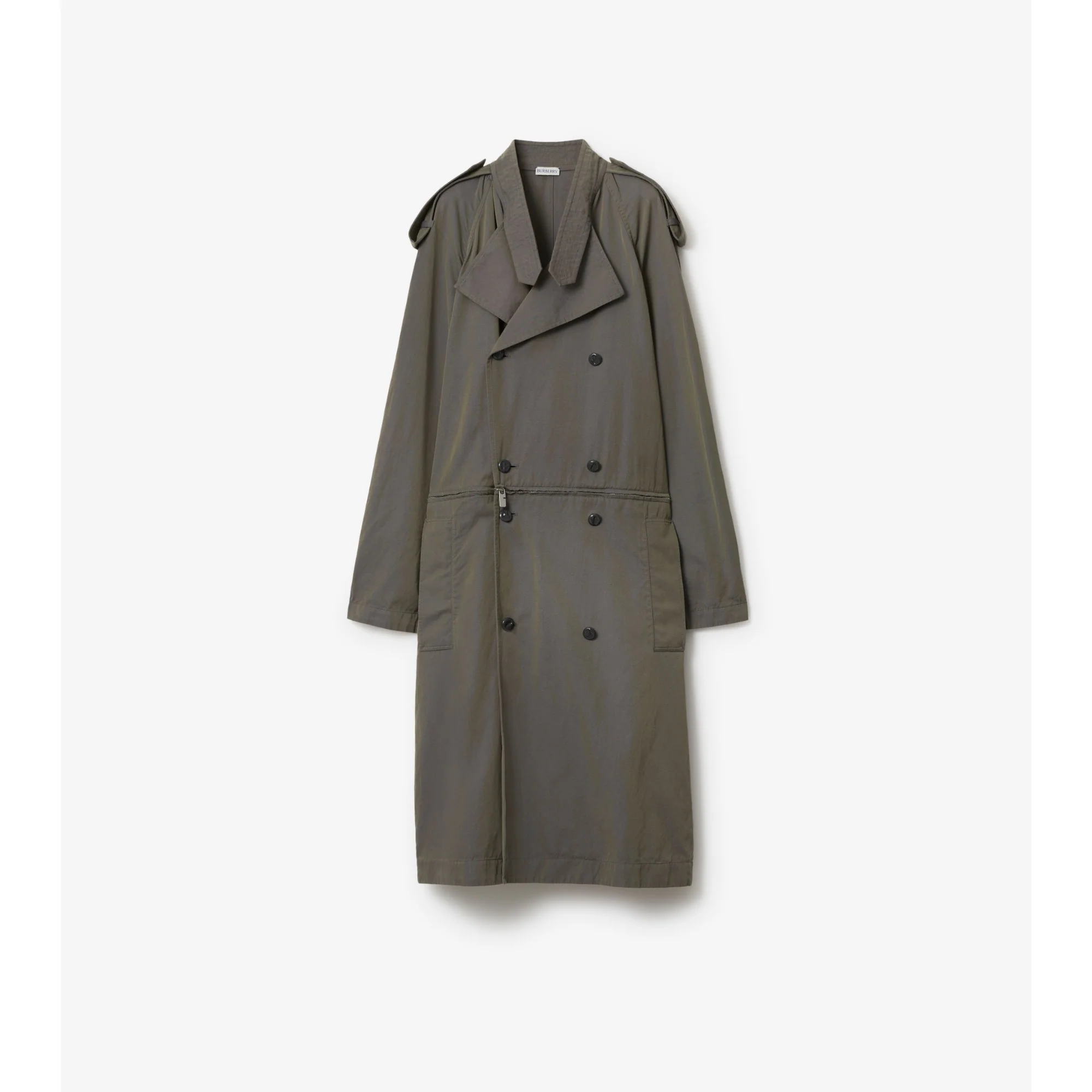 Cotton Linen Trench Dress - Iron
