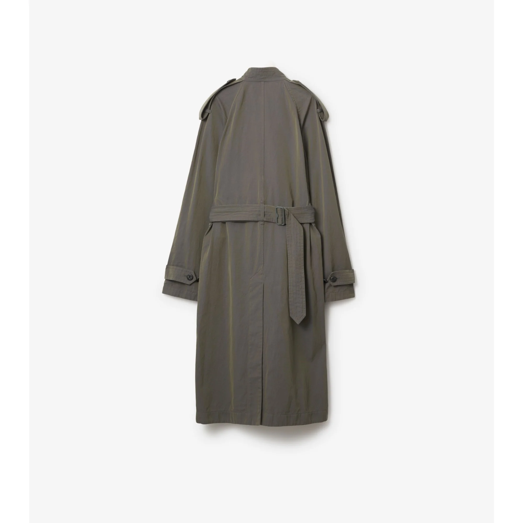 Cotton Linen Trench Dress - Iron - Image 4