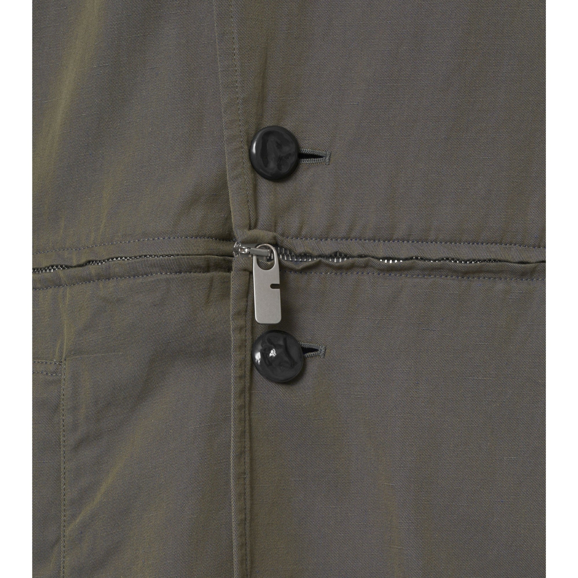 Cotton Linen Trench Dress - Iron - Image 5