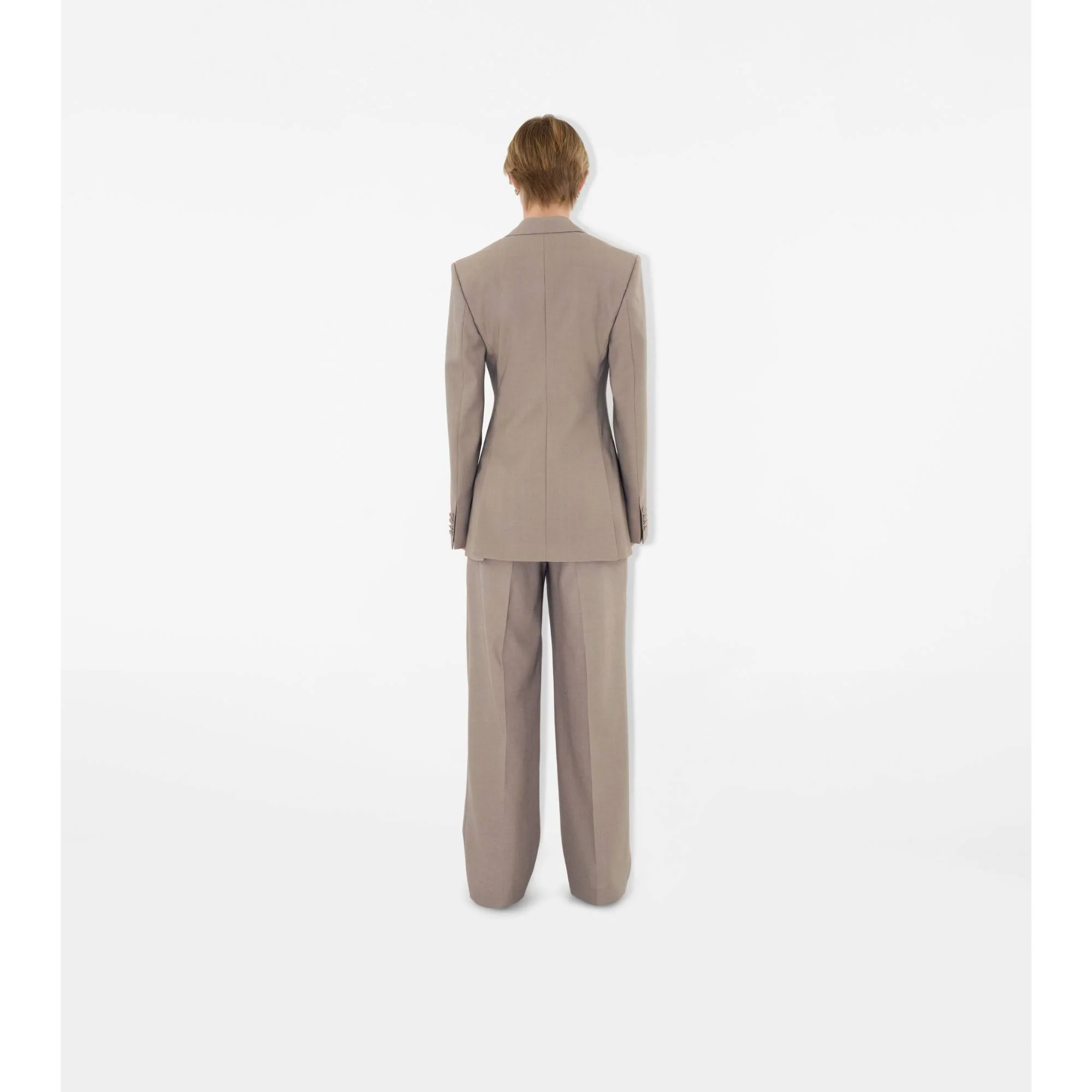 Wool Tailored Trousers - Wax - Image 4