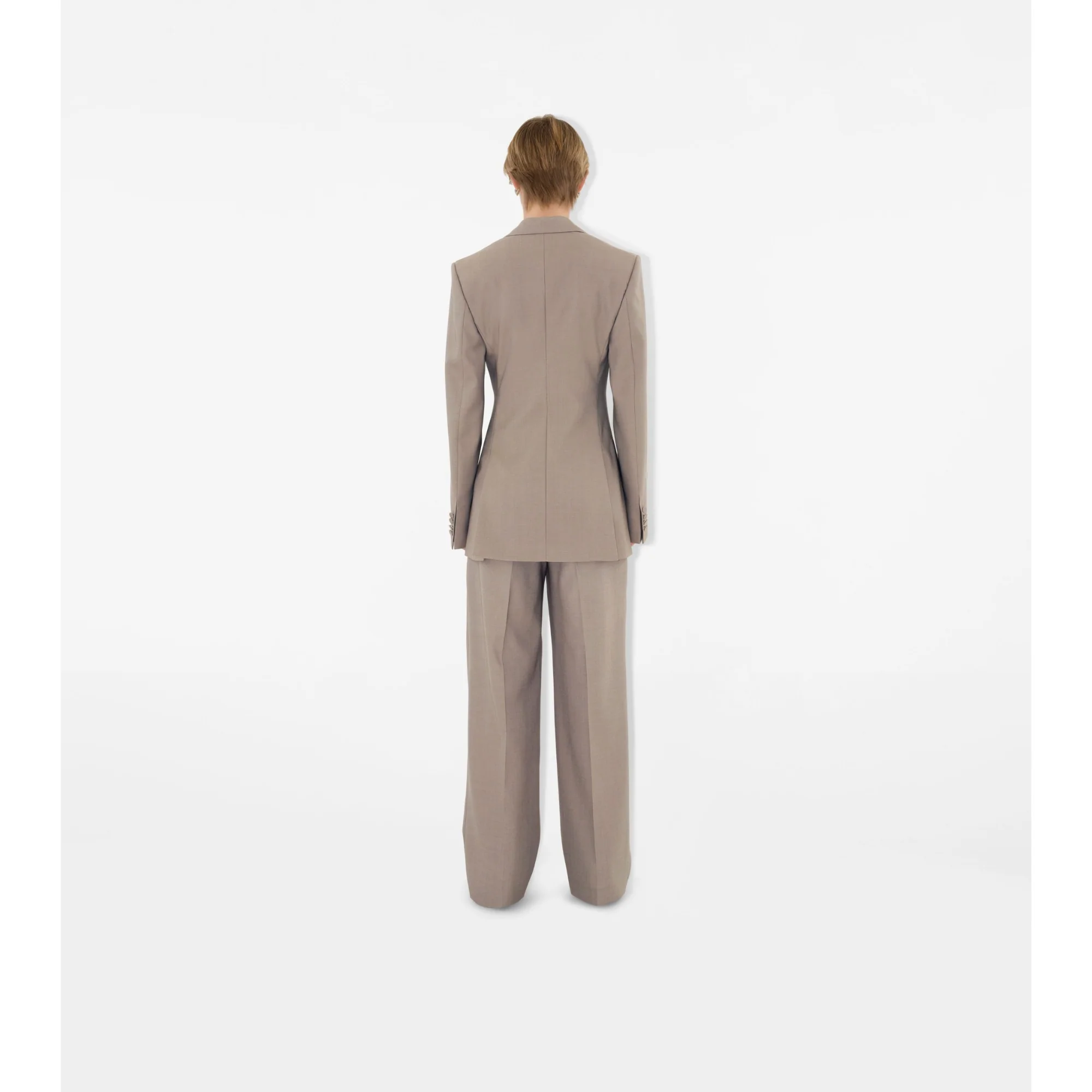 Wool Tailored Trousers - Wax - Image 4