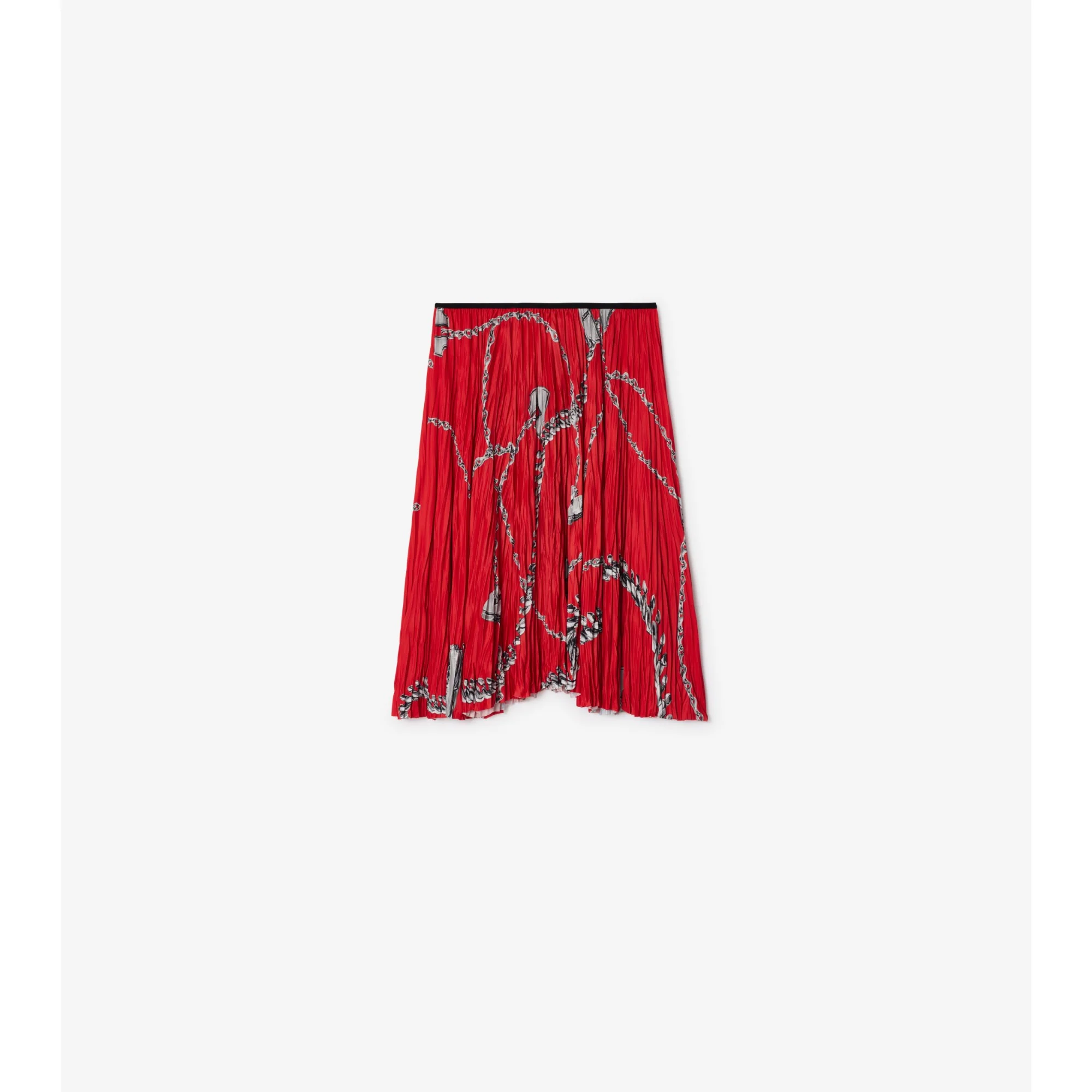 Shield Hardware Jersey Skirt - Silver/Red - Image 5