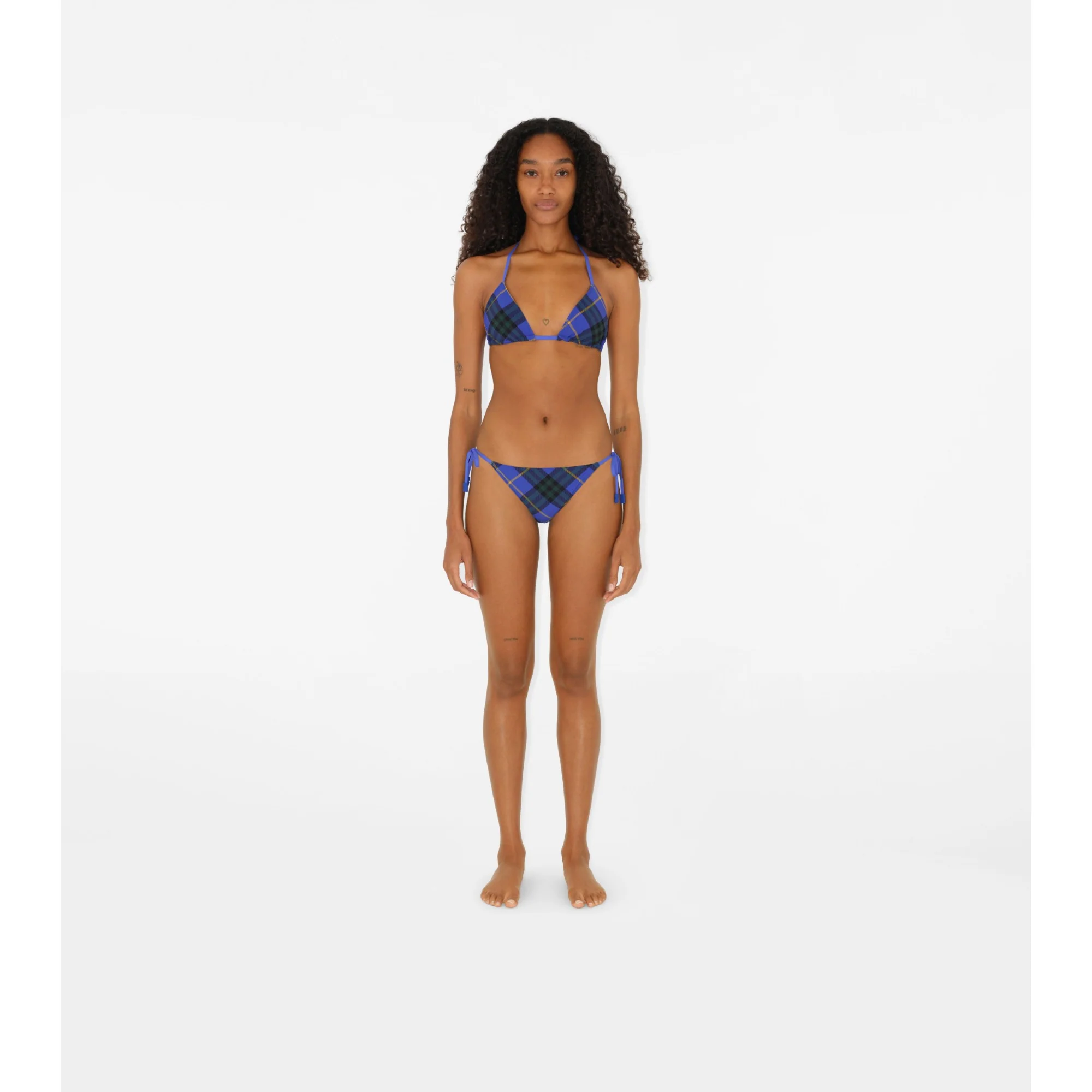 Check Bikini Top - Bright Navy IP Check - Image 2