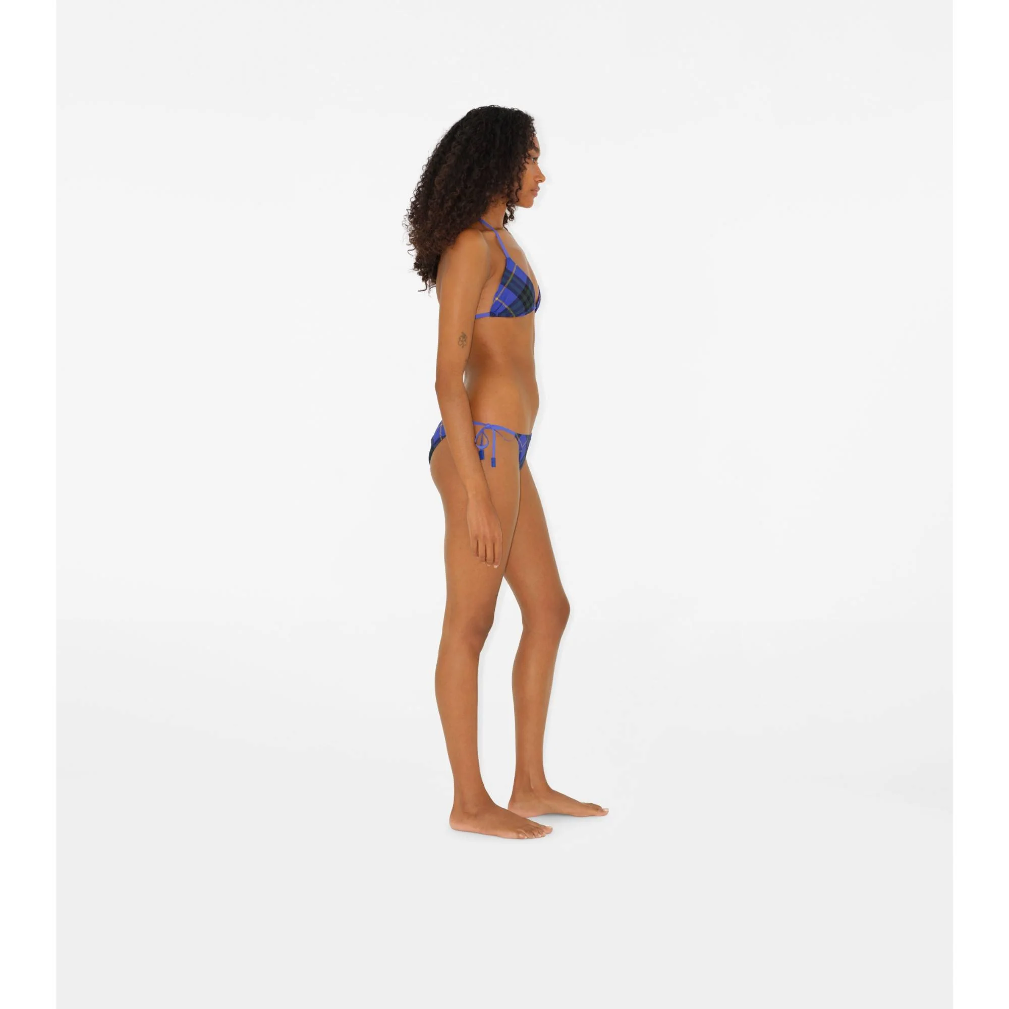 Check Bikini Top - Bright Navy IP Check - Image 3