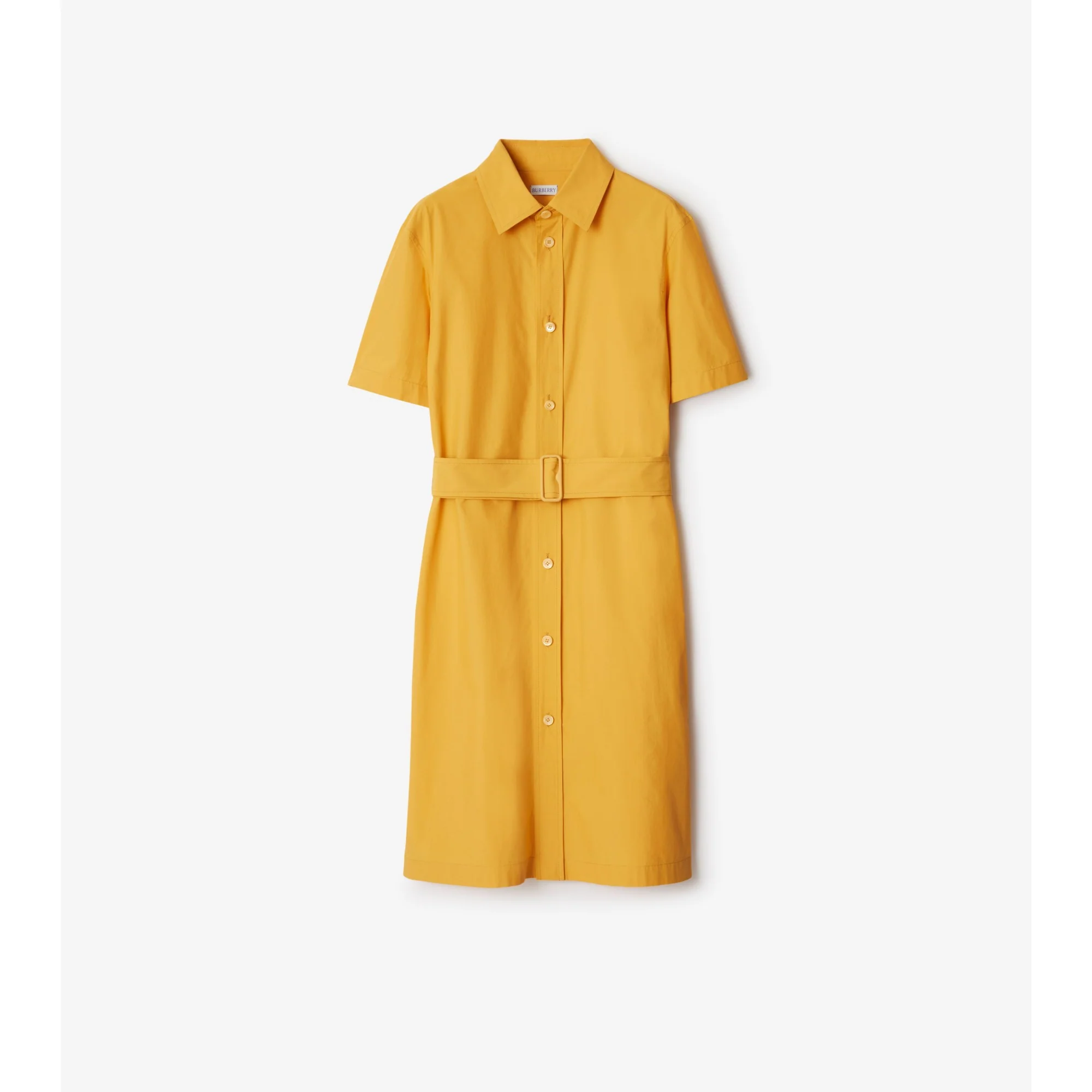 Cotton Blend Shirt Dress - Sunflower