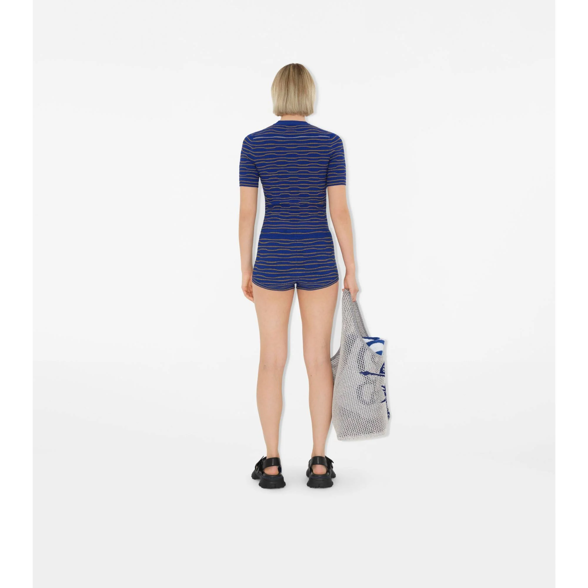 Striped Cotton Blend Top - Knight/Sunflower - Image 4