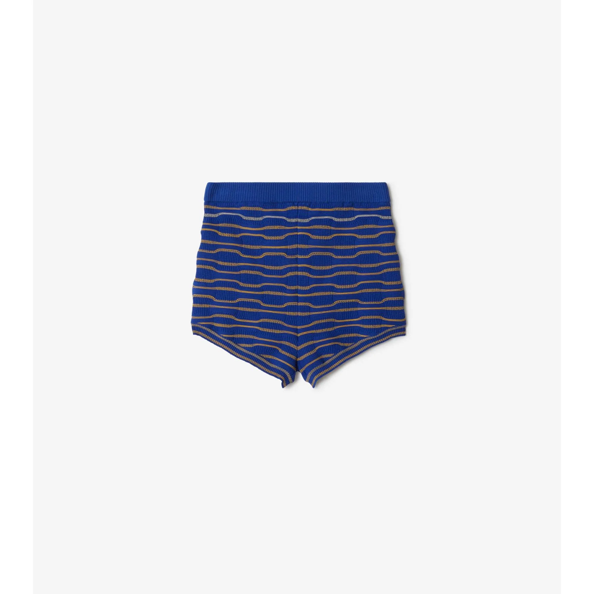 Striped Cotton Blend Shorts - Knight/Sunflower - Image 5