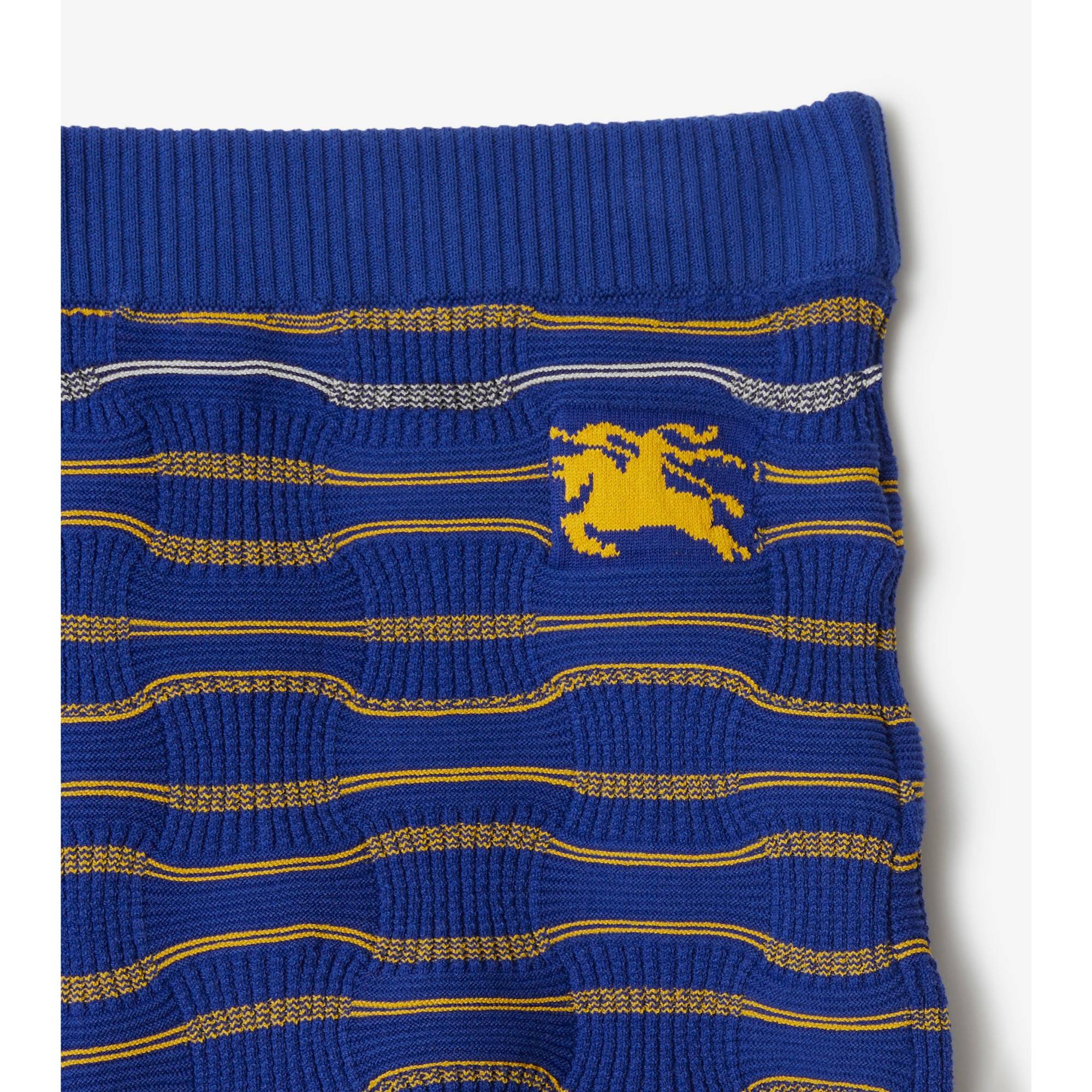 Striped Cotton Blend Shorts - Knight/Sunflower - Image 6