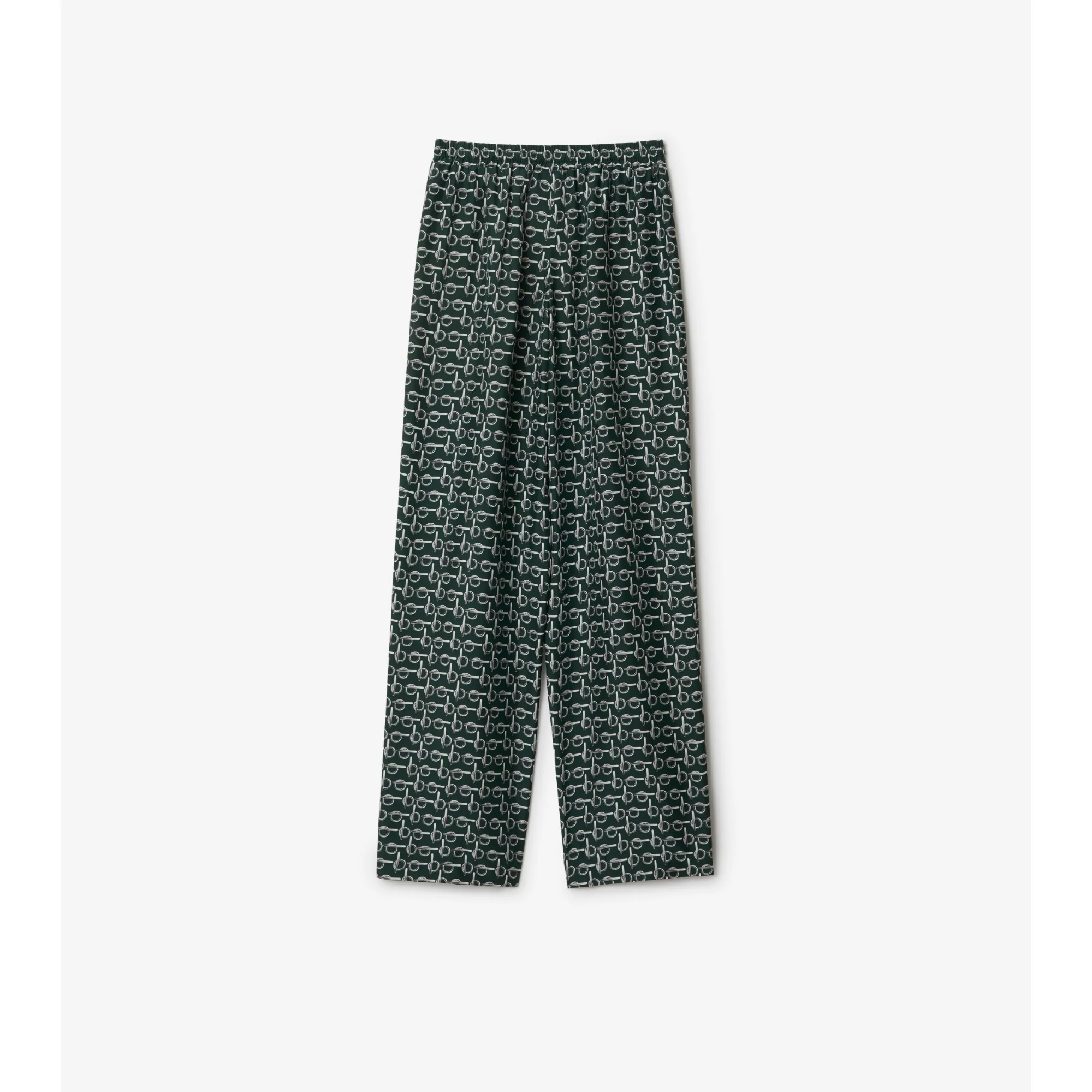 B Silk Trousers - Silver/Green - Image 5