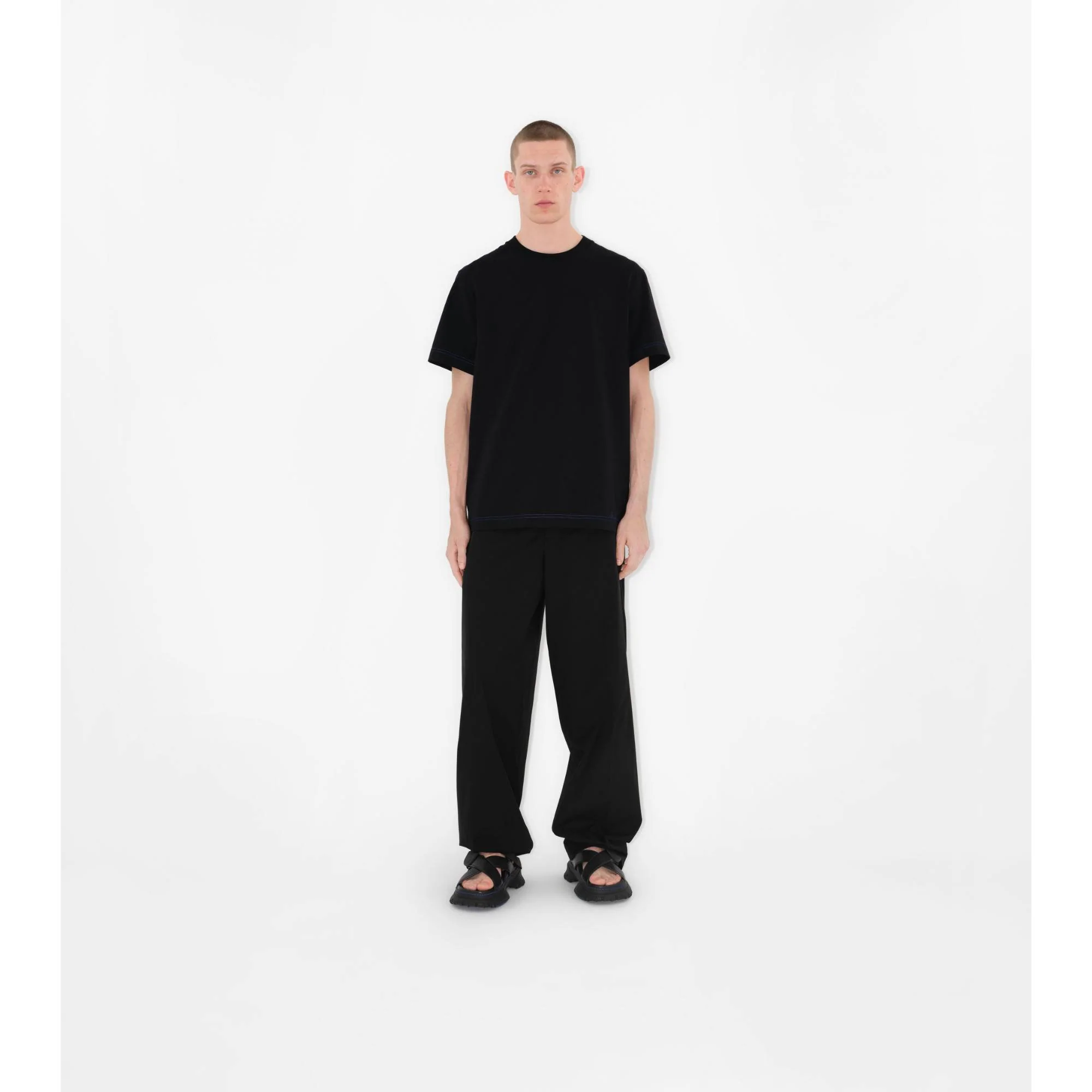 Cotton T-shirt - Black - Image 2