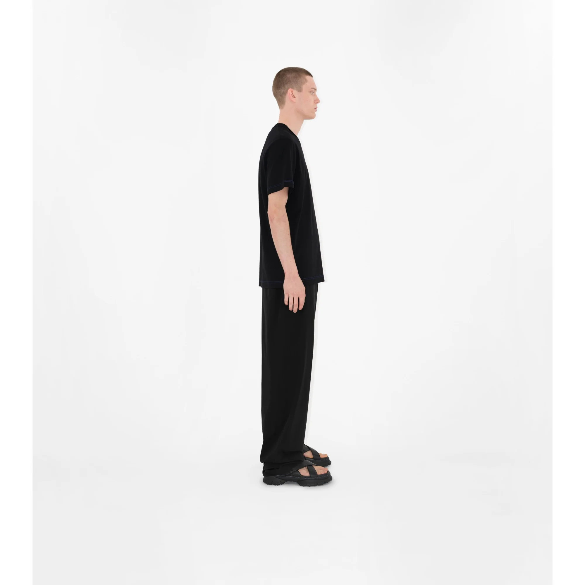 Cotton T-shirt - Black - Image 3