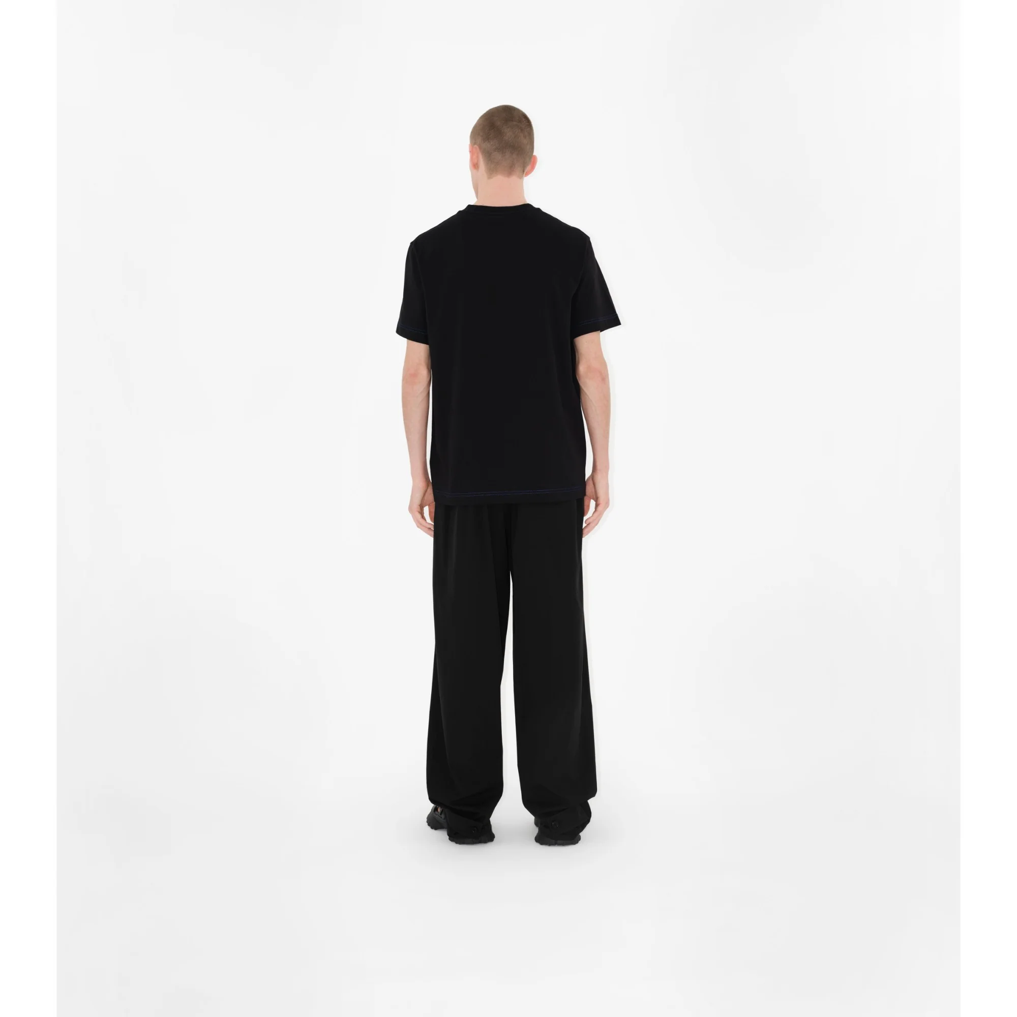 Cotton T-shirt - Black - Image 4