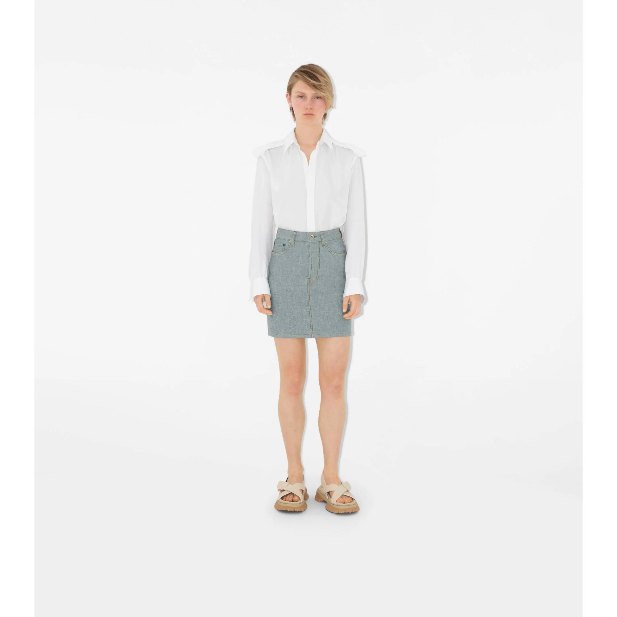 EKD Denim Skirt - Denim Blue - Image 2