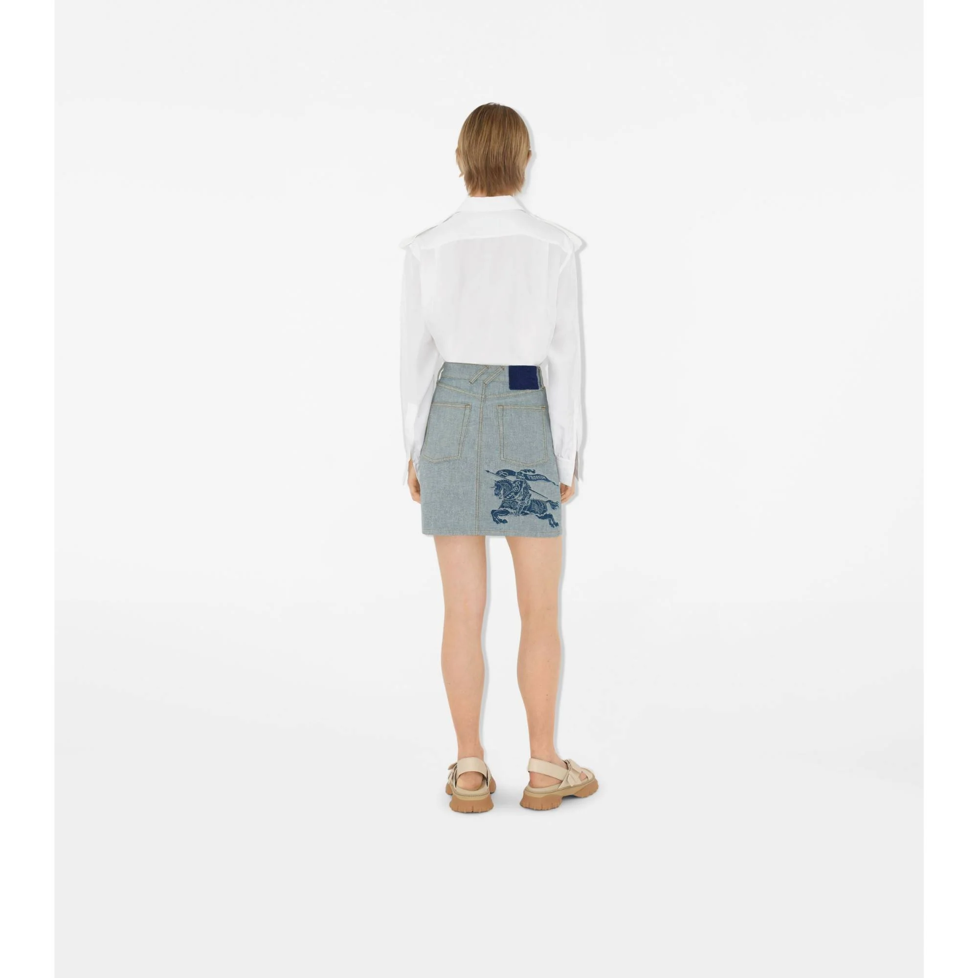 EKD Denim Skirt - Denim Blue - Image 4