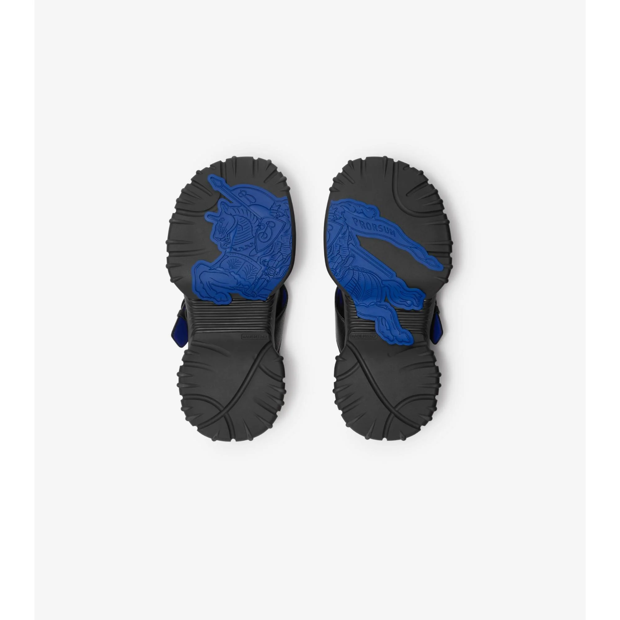 Leather Pebble Sandals - Black - Image 5