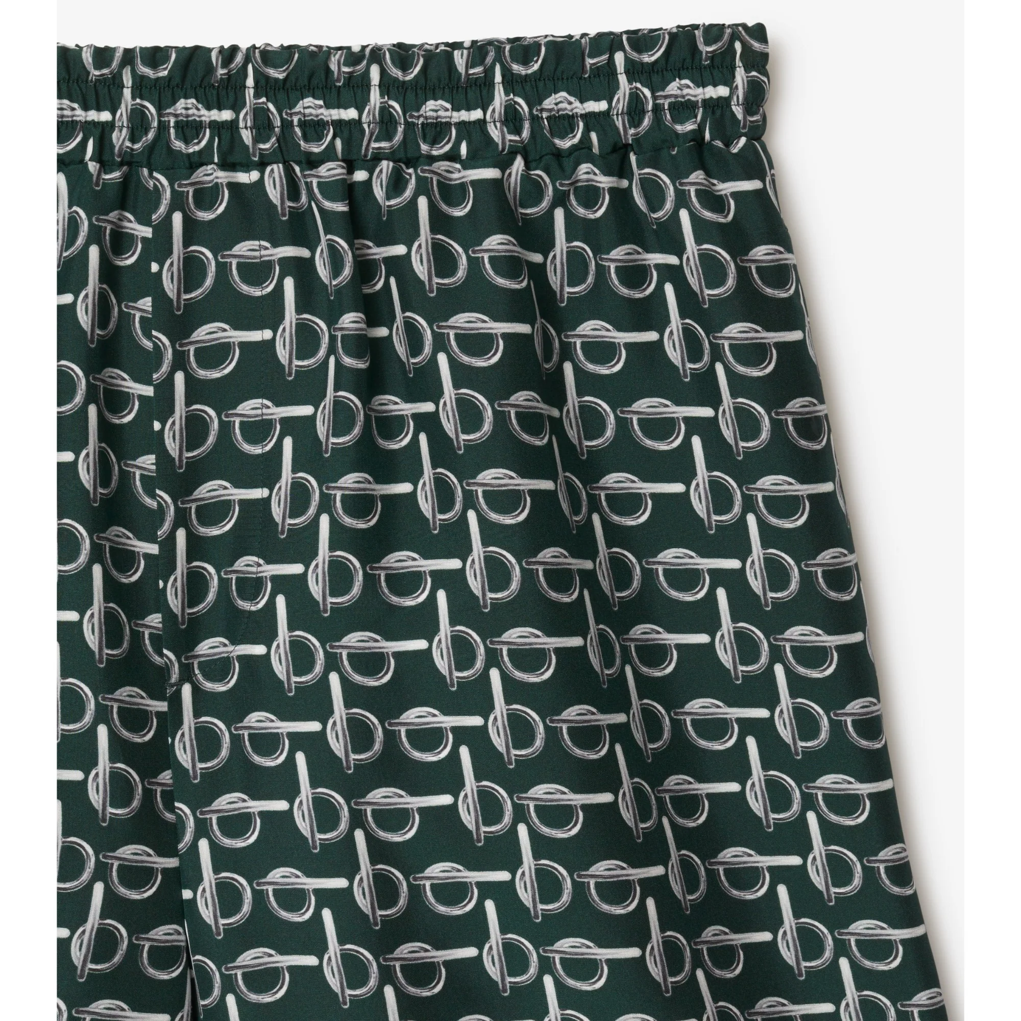 B Silk Shorts - Silver/Green - Image 6
