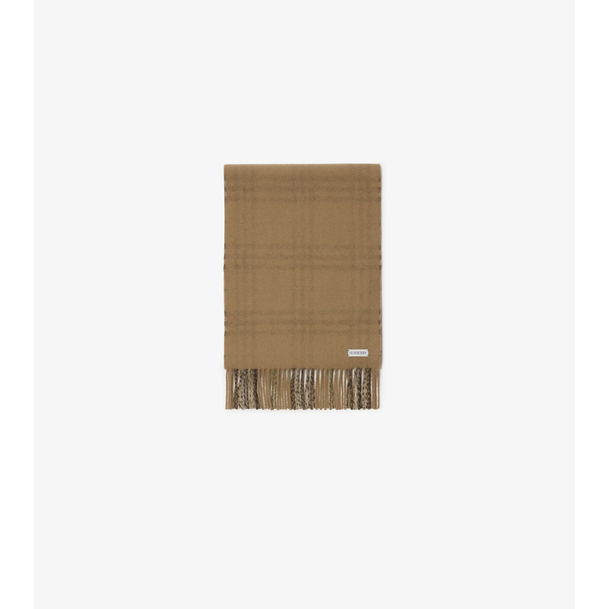Reversible Check Cashmere Scarf - Linden - Image 4