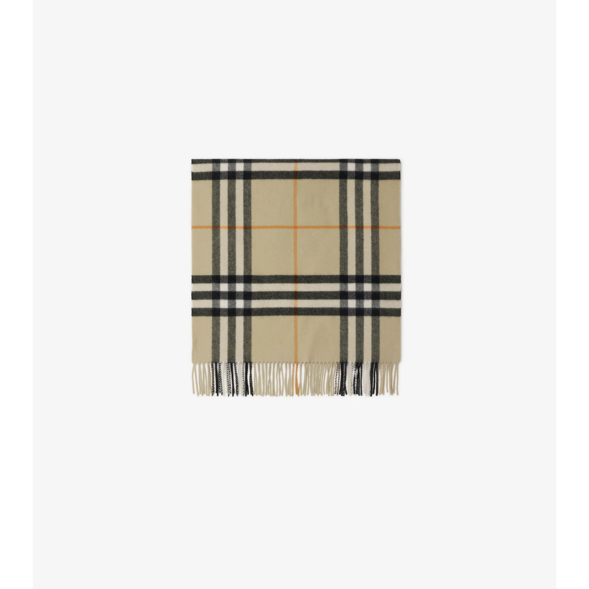 Wide Check Cashmere Scarf - Light Sage - Image 4