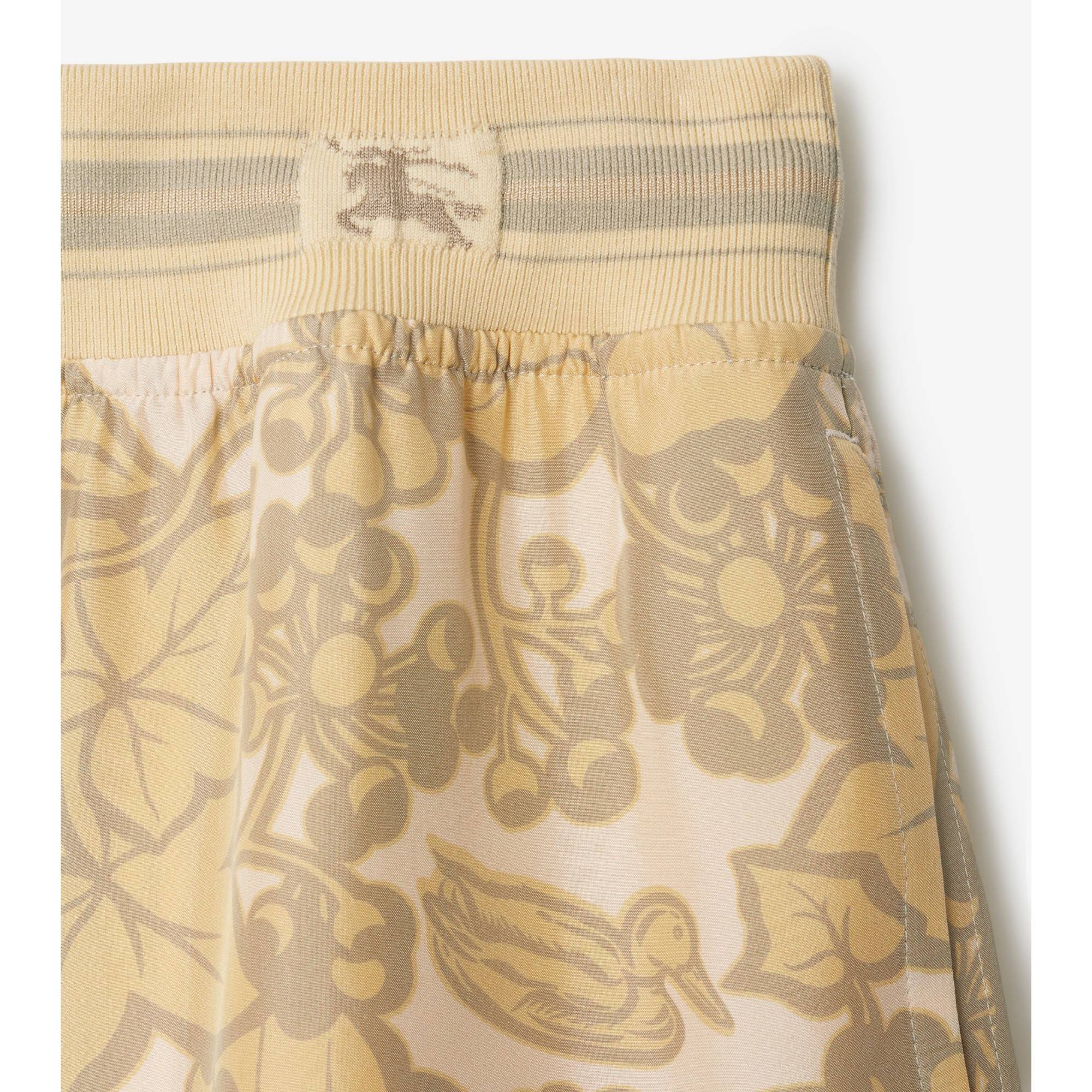 Ivy Silk Shorts - Flax IP Pattern - Image 6