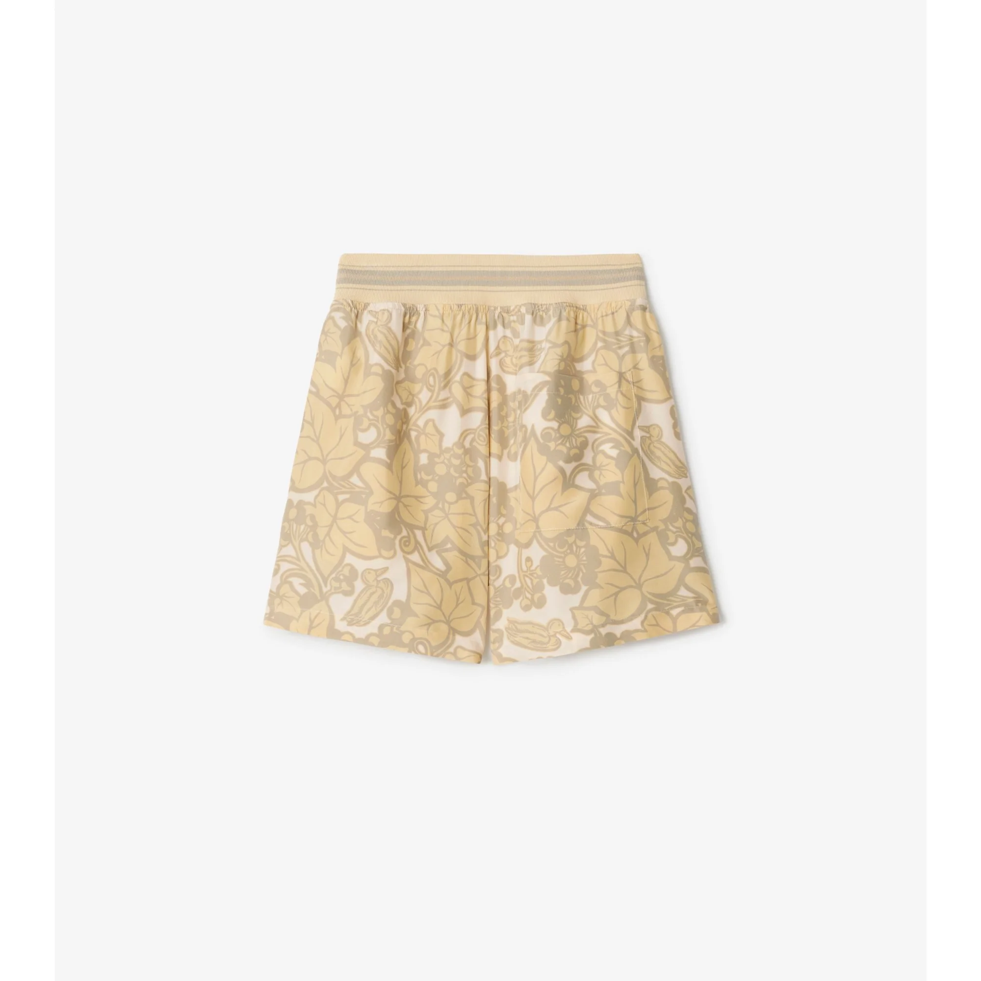 Ivy Silk Shorts - Flax IP Pattern - Image 5