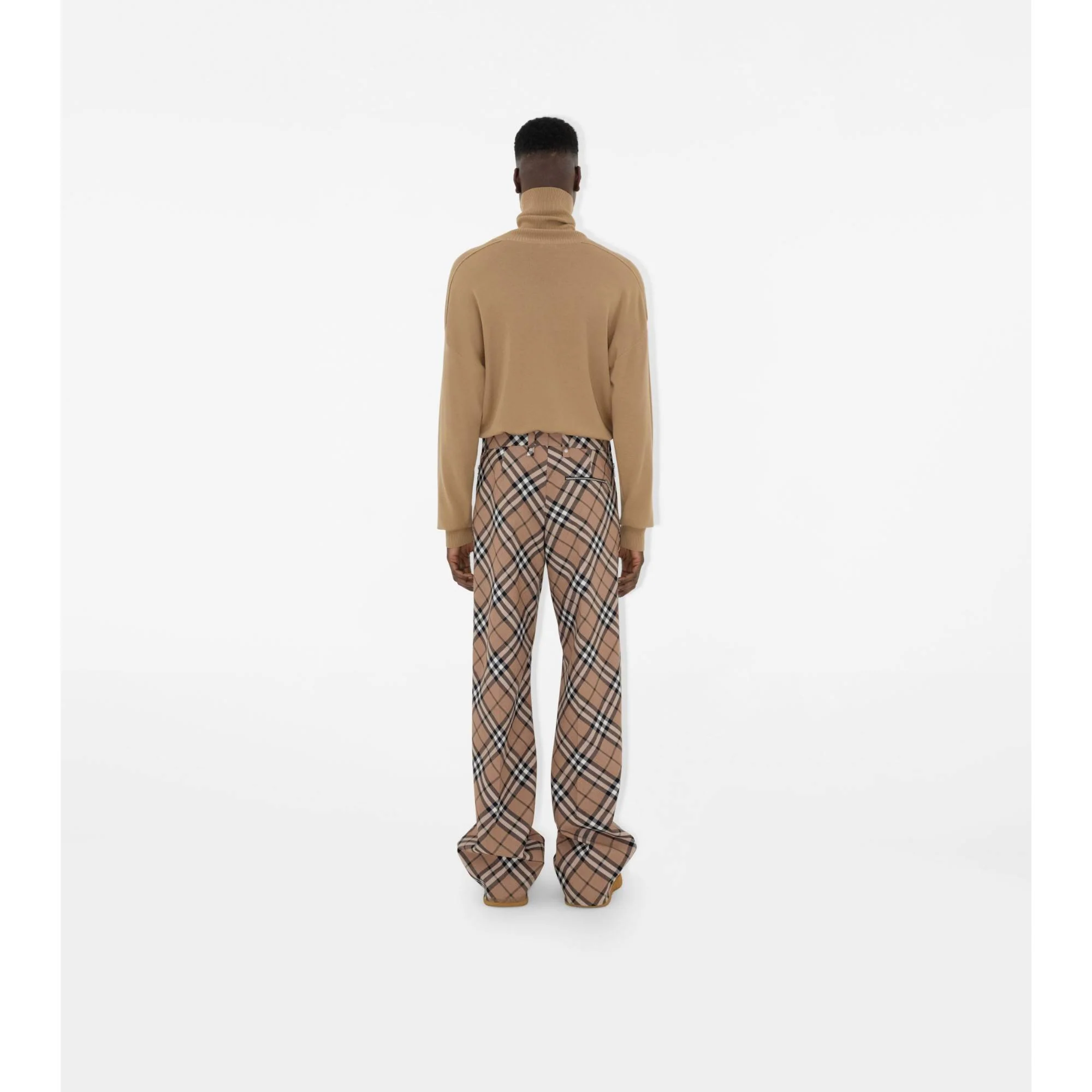 Check Wool Blend Tailored Trousers - Linden IP Check - Image 4