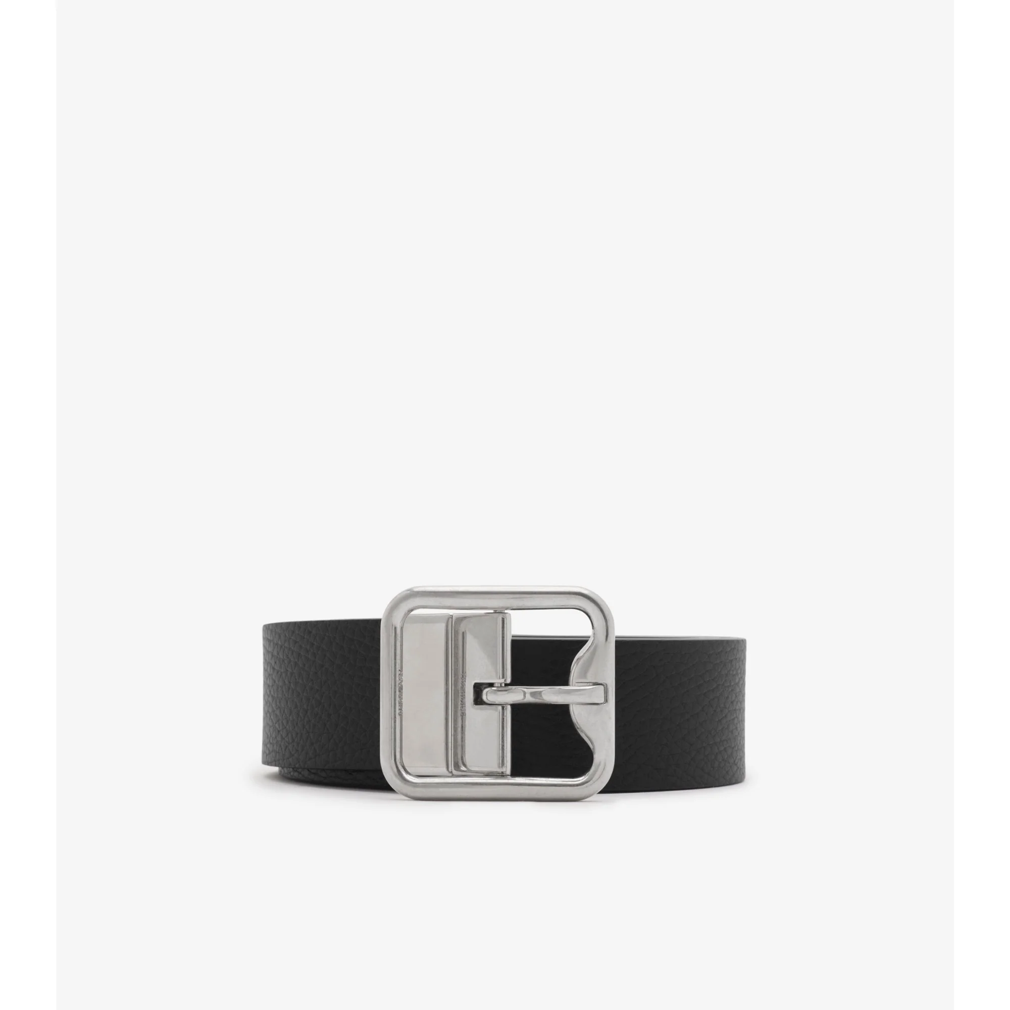 Reversible Leather B Buckle Belt - Black/Knight