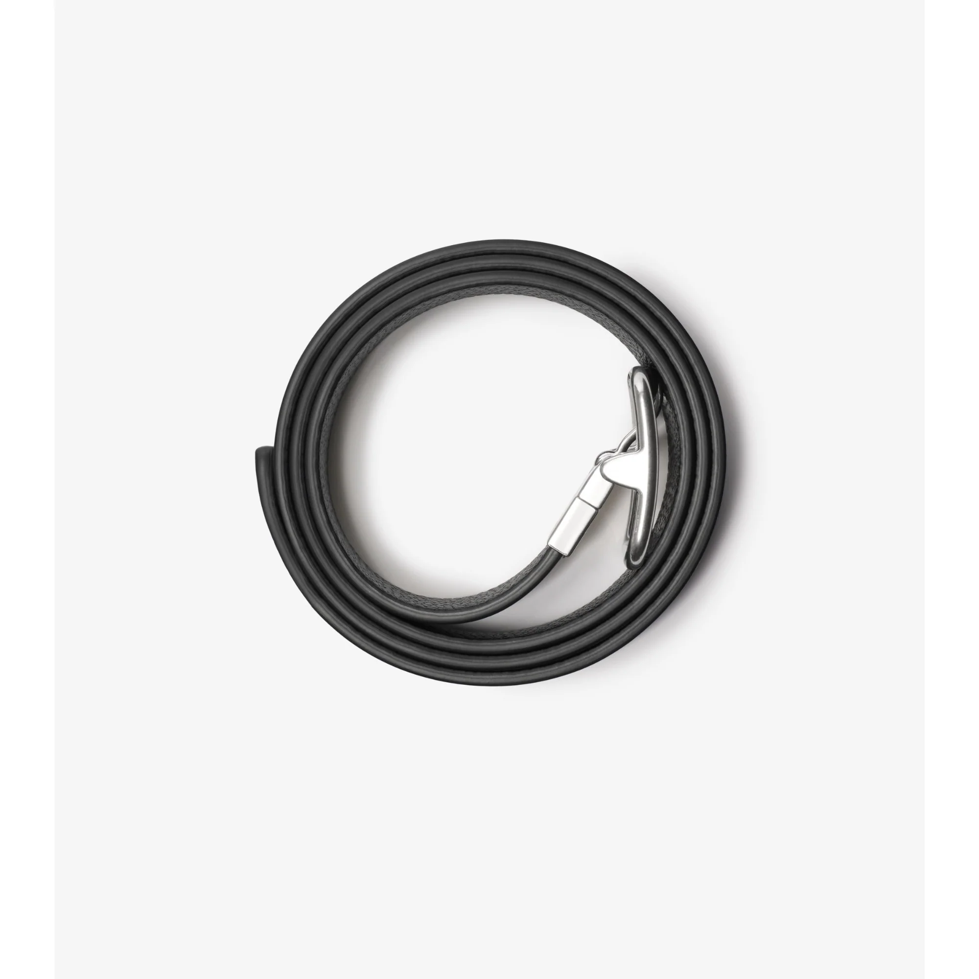 Reversible Leather B Buckle Belt - Black/Knight - Image 3