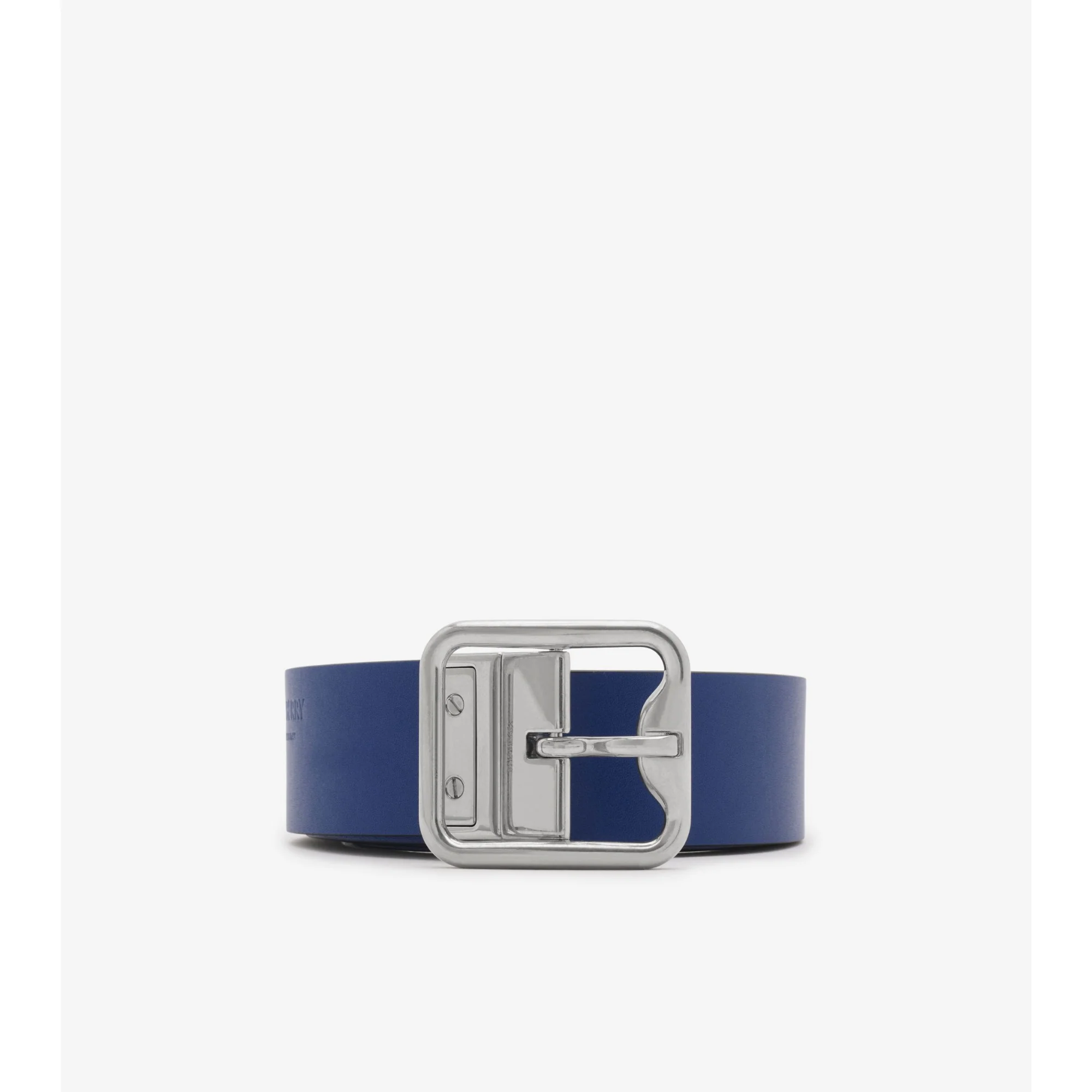 Reversible Leather B Buckle Belt - Black/Knight - Image 4