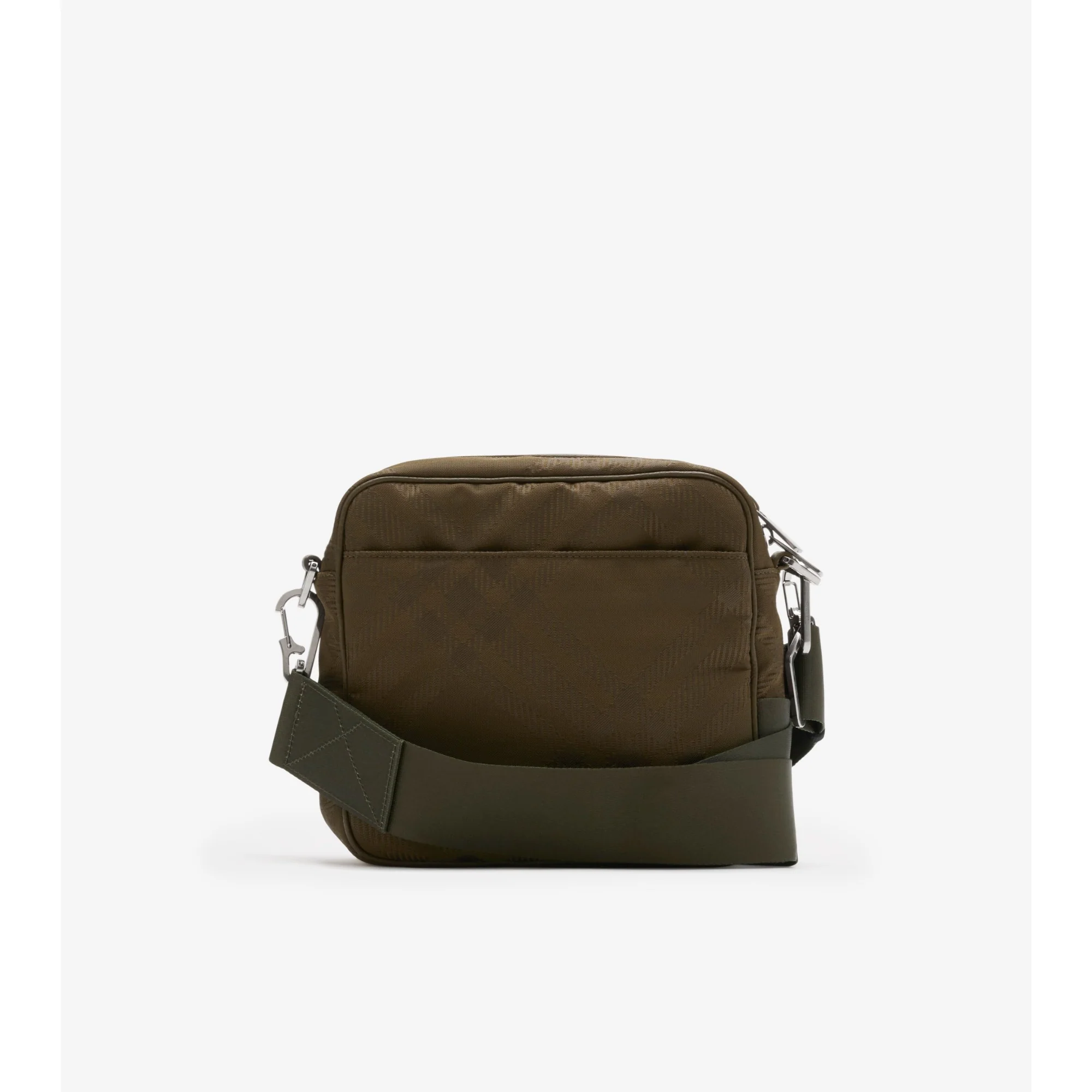 Check Jacquard Pocket Crossbody Bag - Military - Image 5