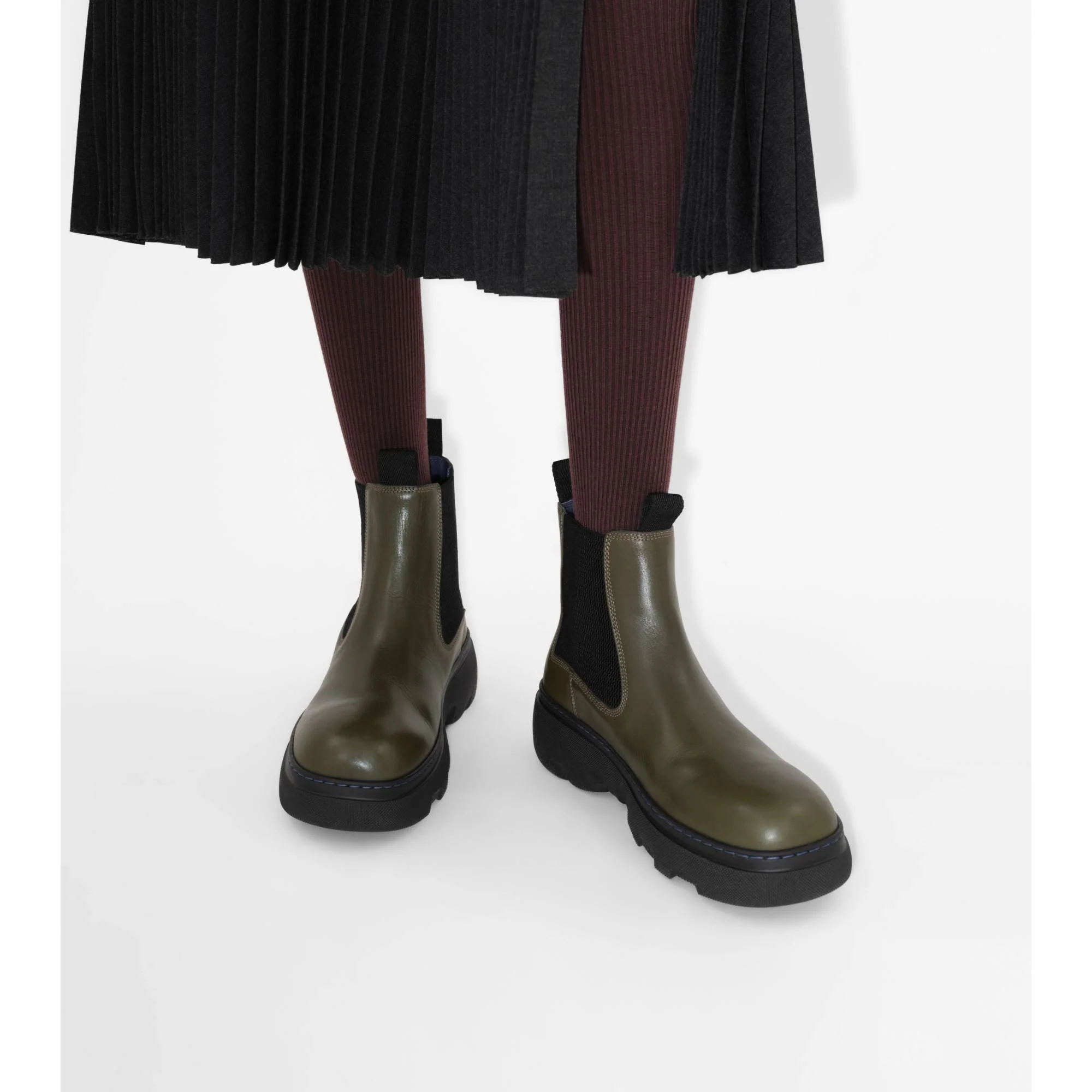 Leather Creeper Low Chelsea Boots - Loch - Image 3