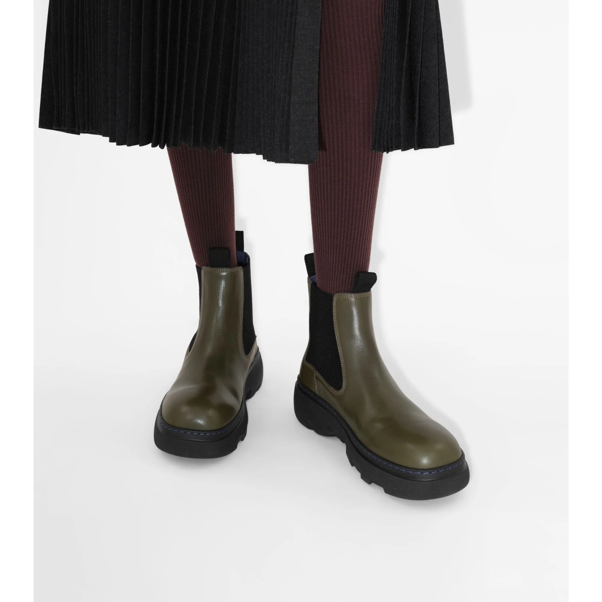 Leather Creeper Low Chelsea Boots - Loch - Image 3
