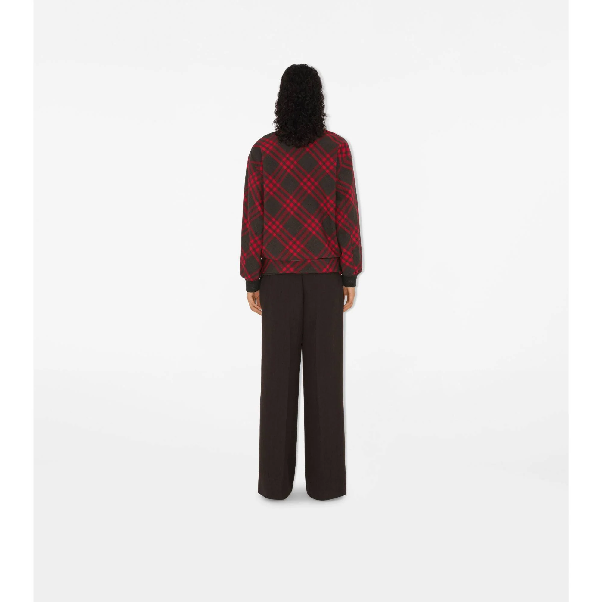 Check Wool Blend Bomber Jacket - Loch IP Check - Image 4