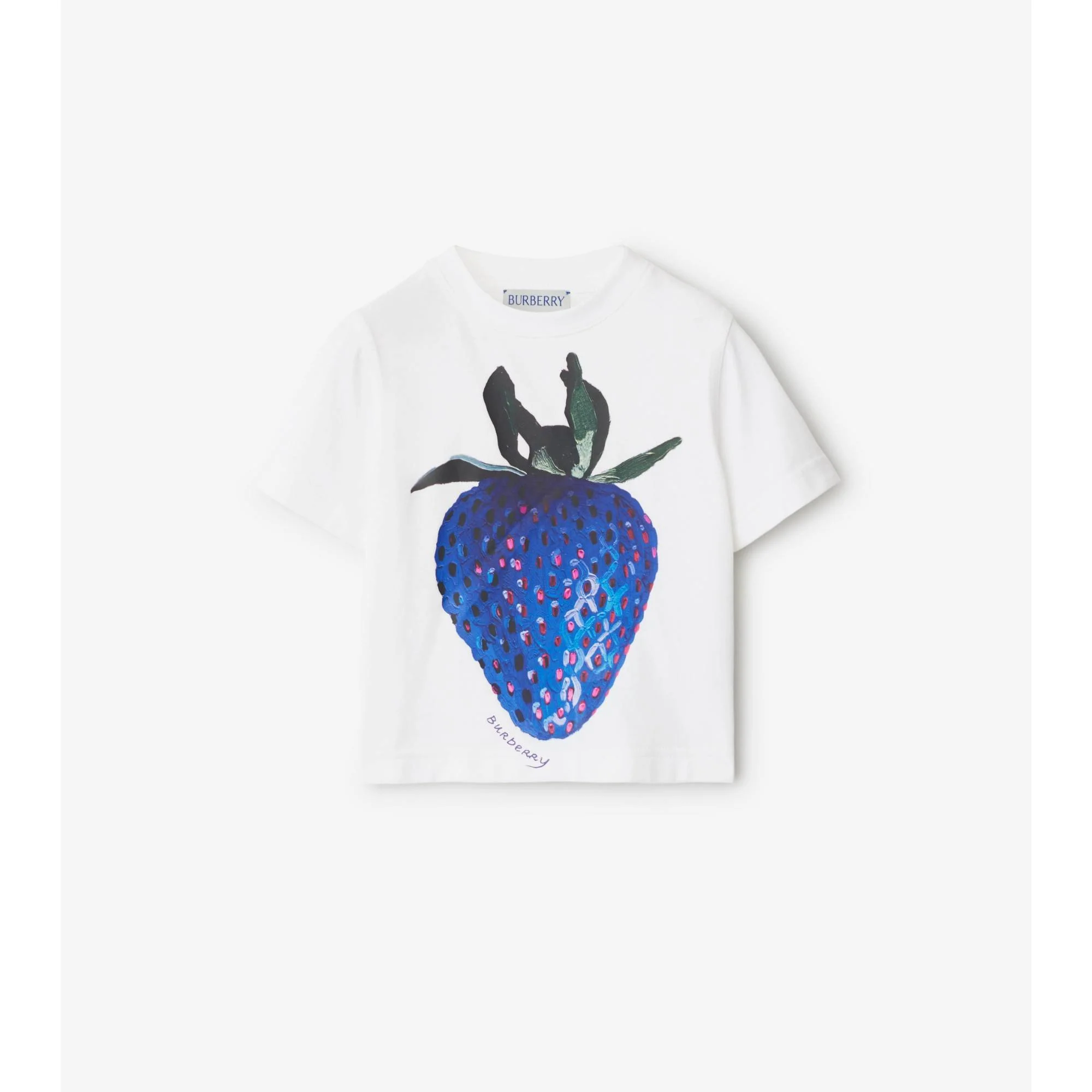 Strawberry Cotton T-shirt - White