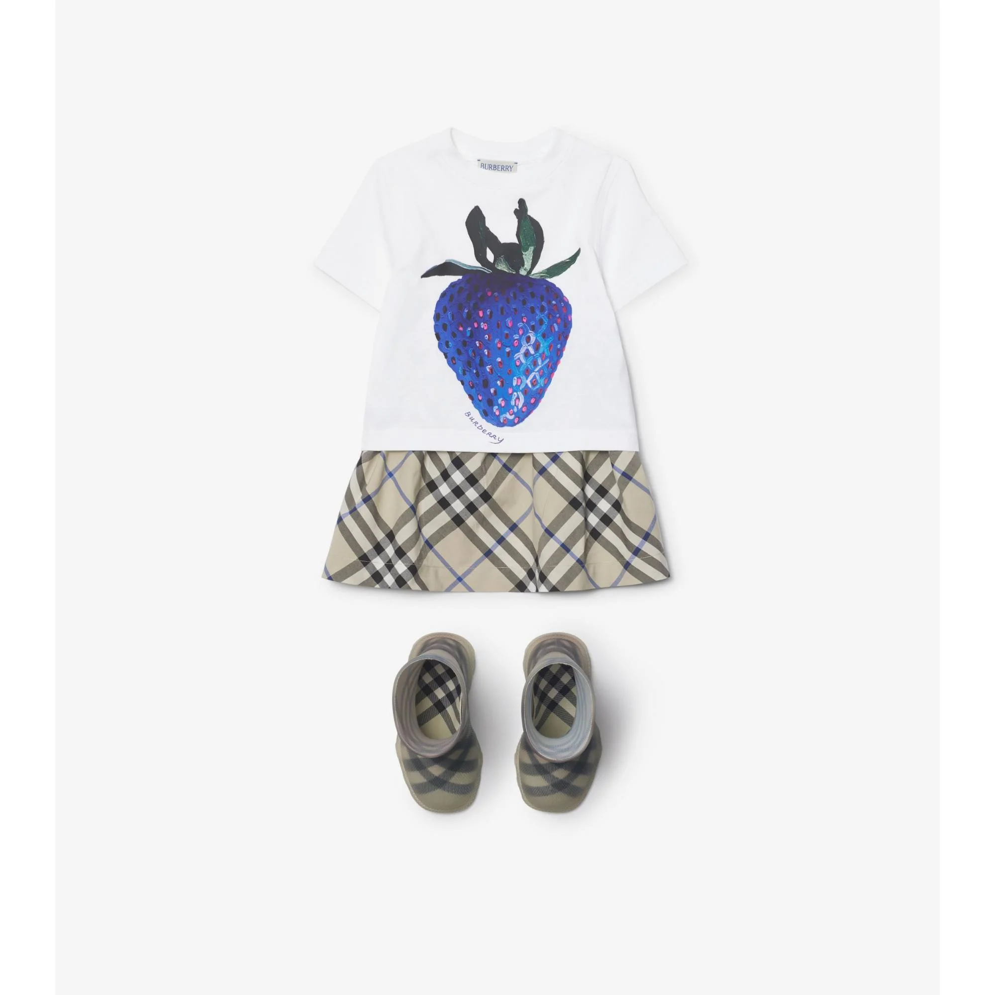 Strawberry Cotton T-shirt - White - Image 2