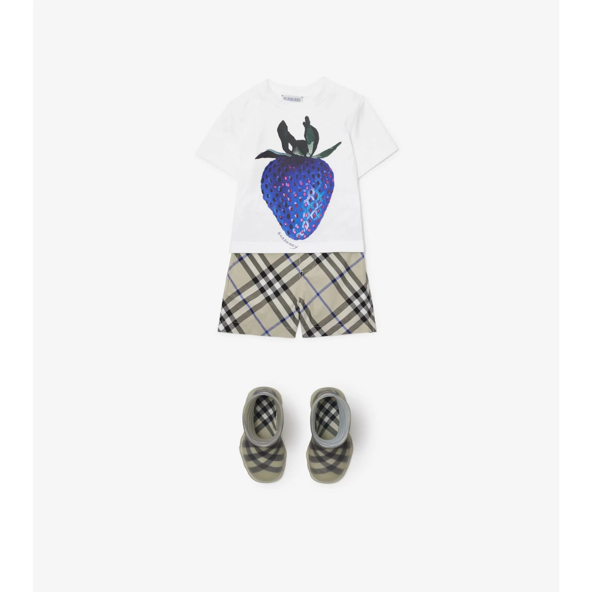 Strawberry Cotton T-shirt - White - Image 3