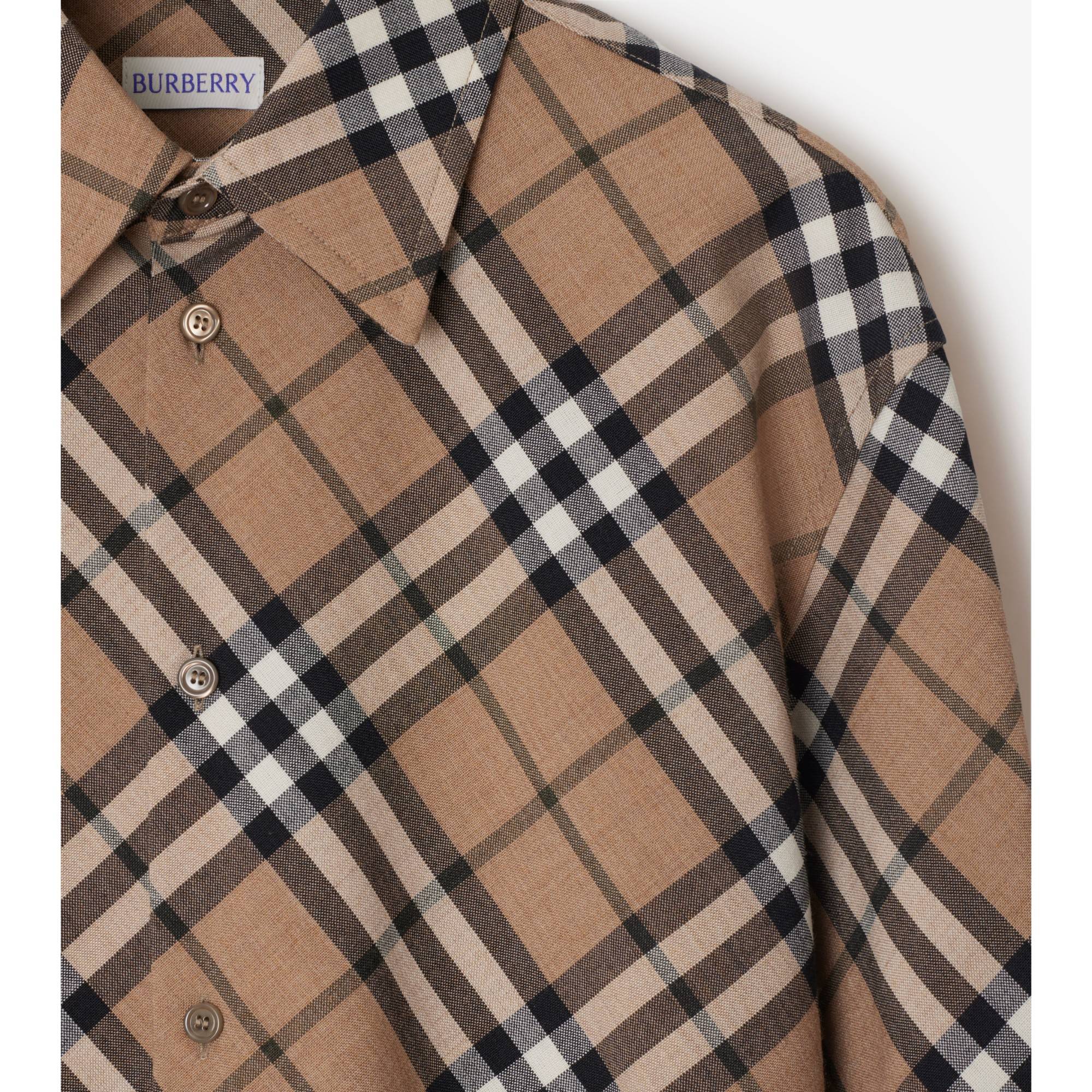 Check Wool Blend Shirt - Linden IP Check - Image 6