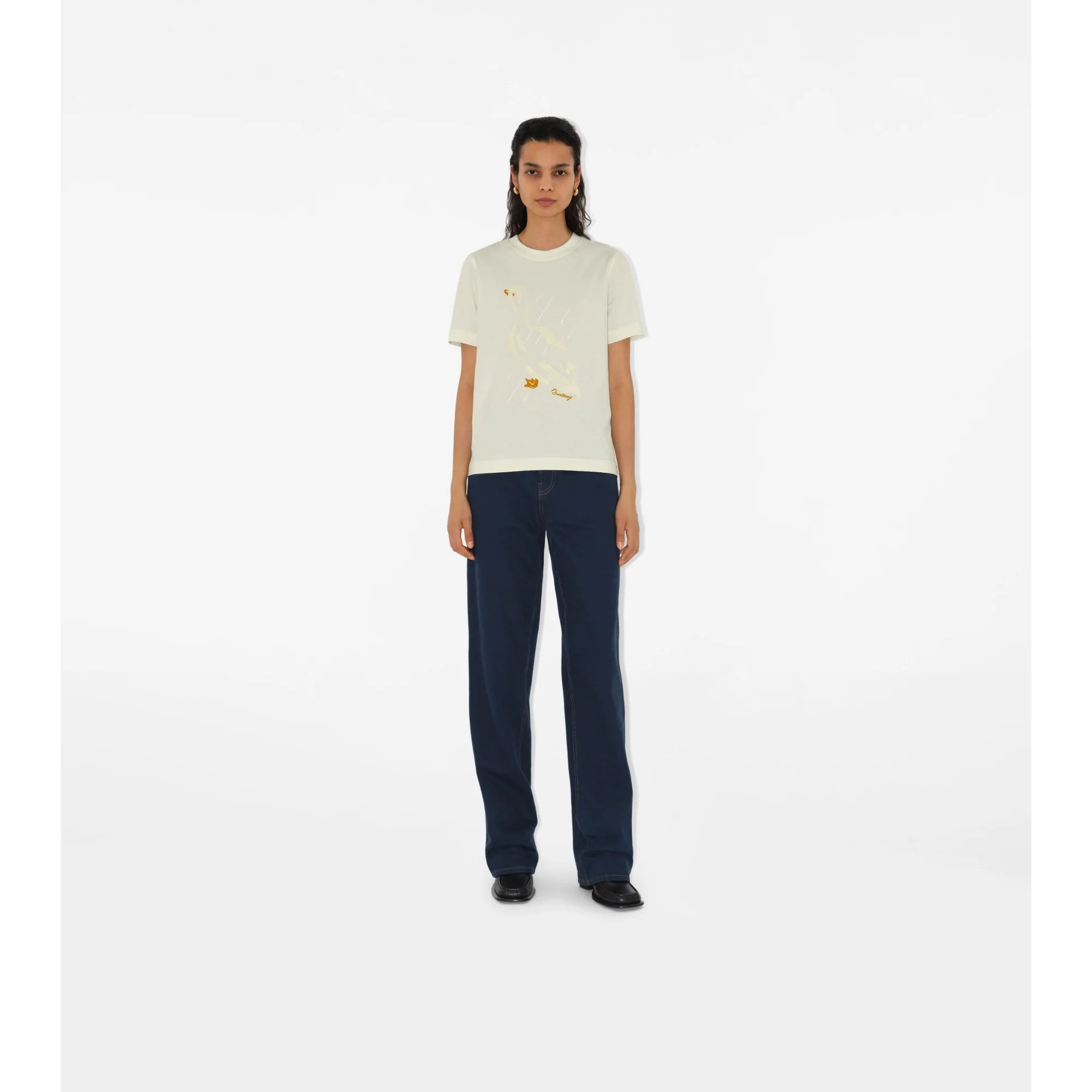 Duck Cotton T-shirt - Chalk - Image 2