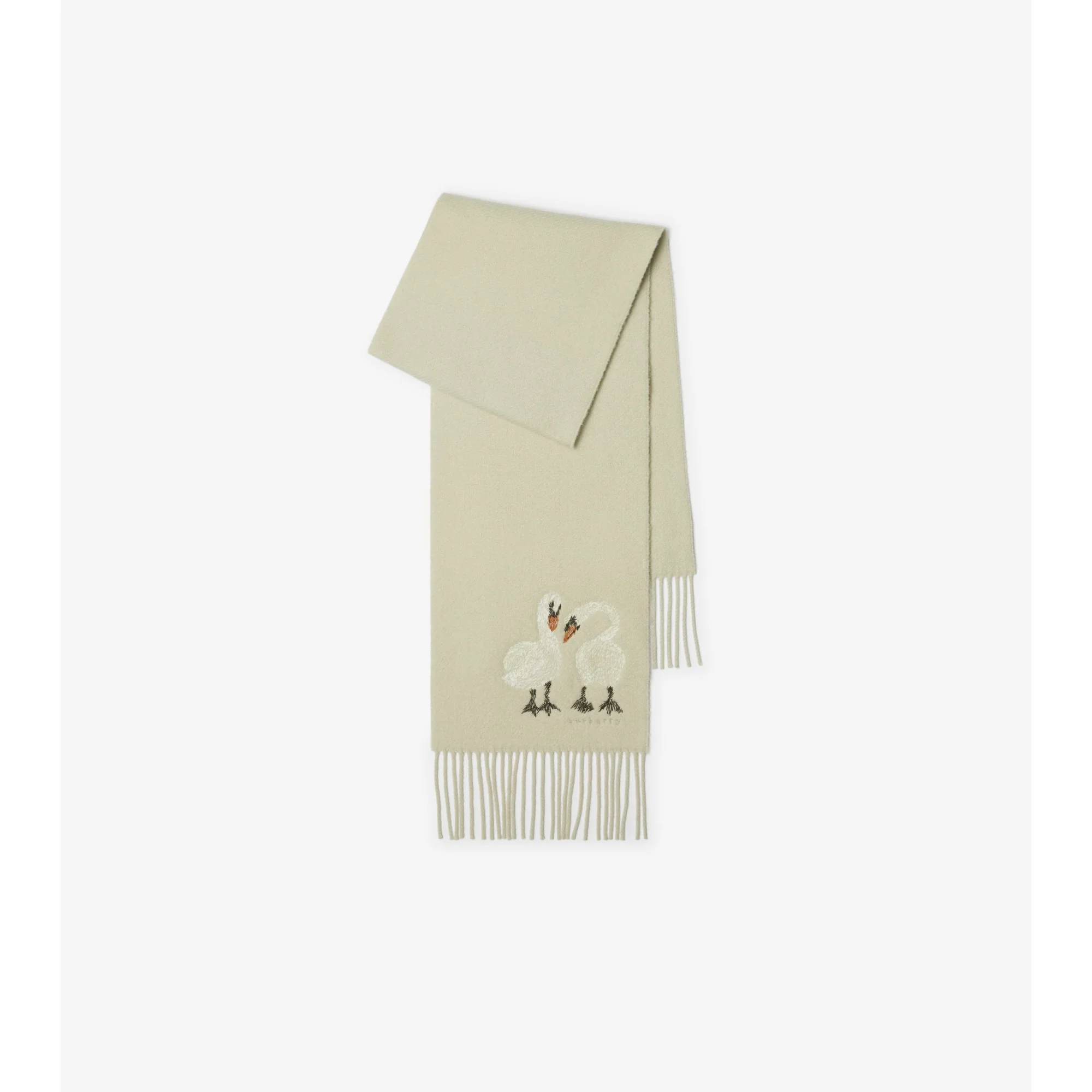 Swan Wool Cashmere Scarf - Plaster
