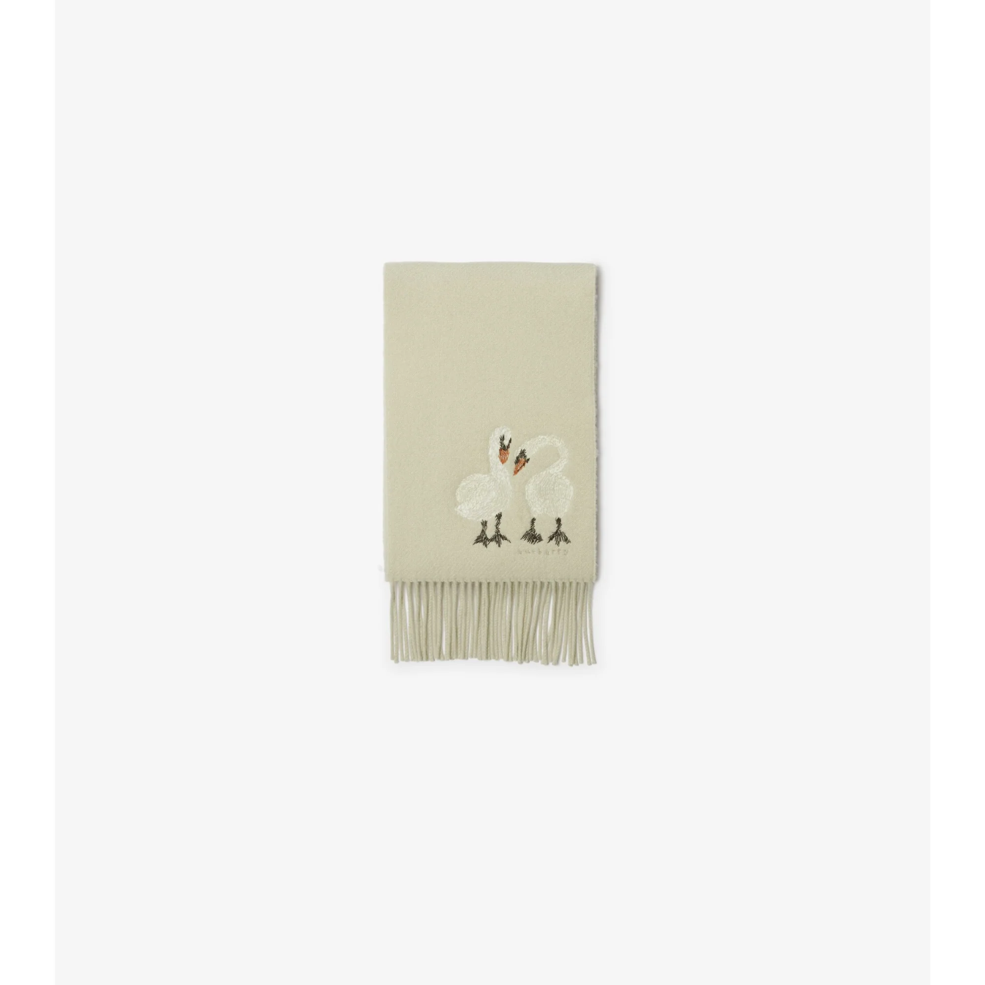 Swan Wool Cashmere Scarf - Plaster - Image 4