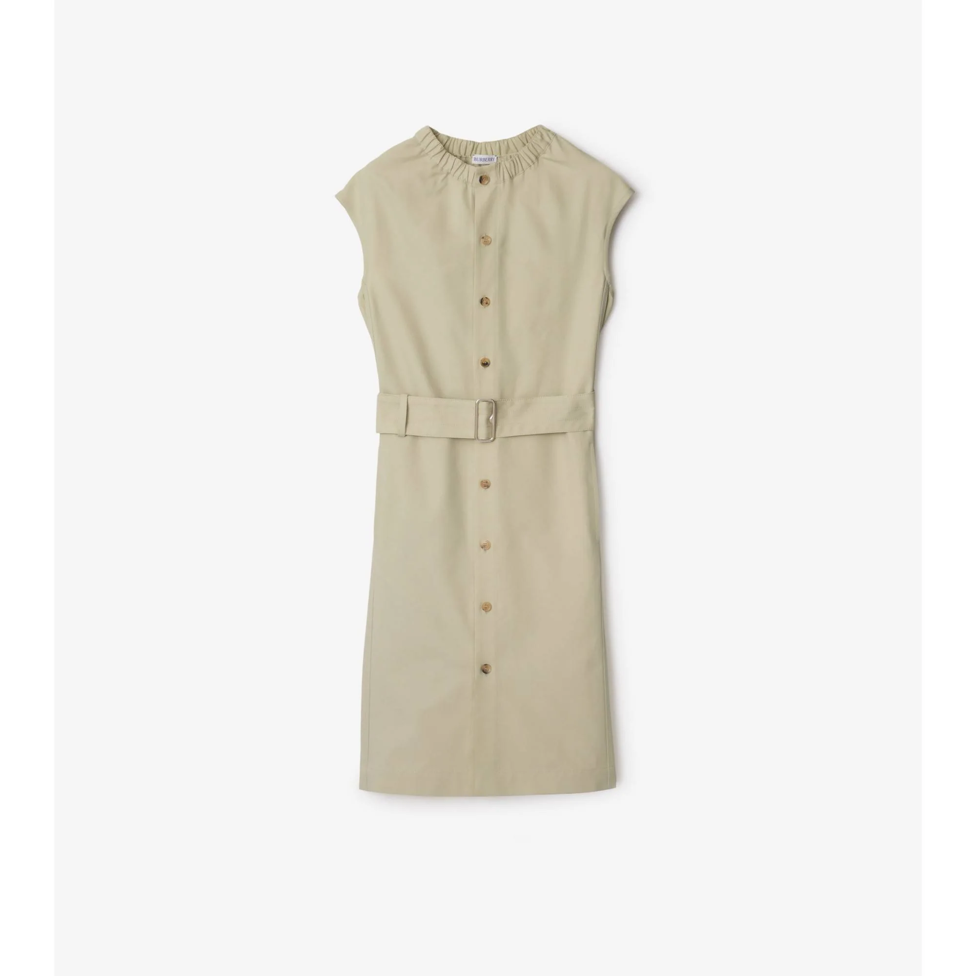 Cotton Blend Dress - Plaster