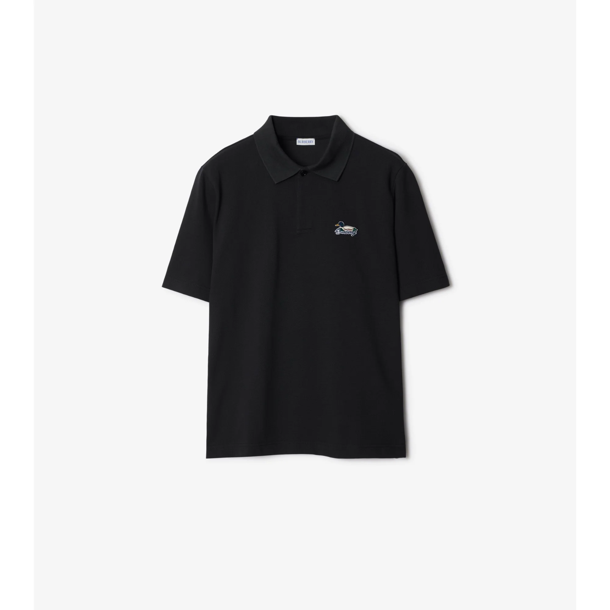 Cotton Polo Shirt - Black