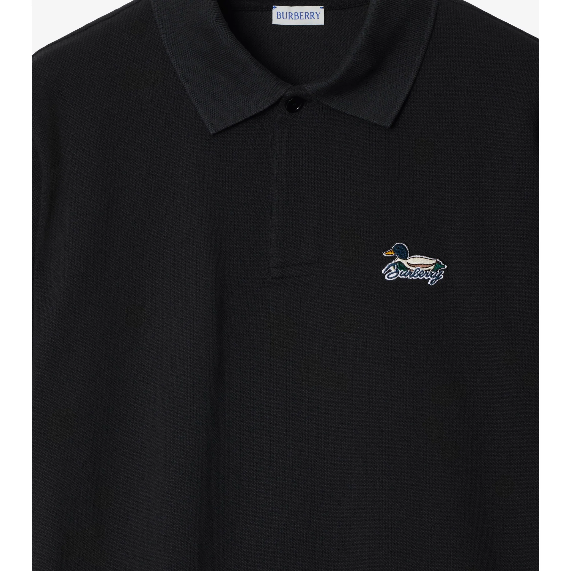 Cotton Polo Shirt - Black - Image 5